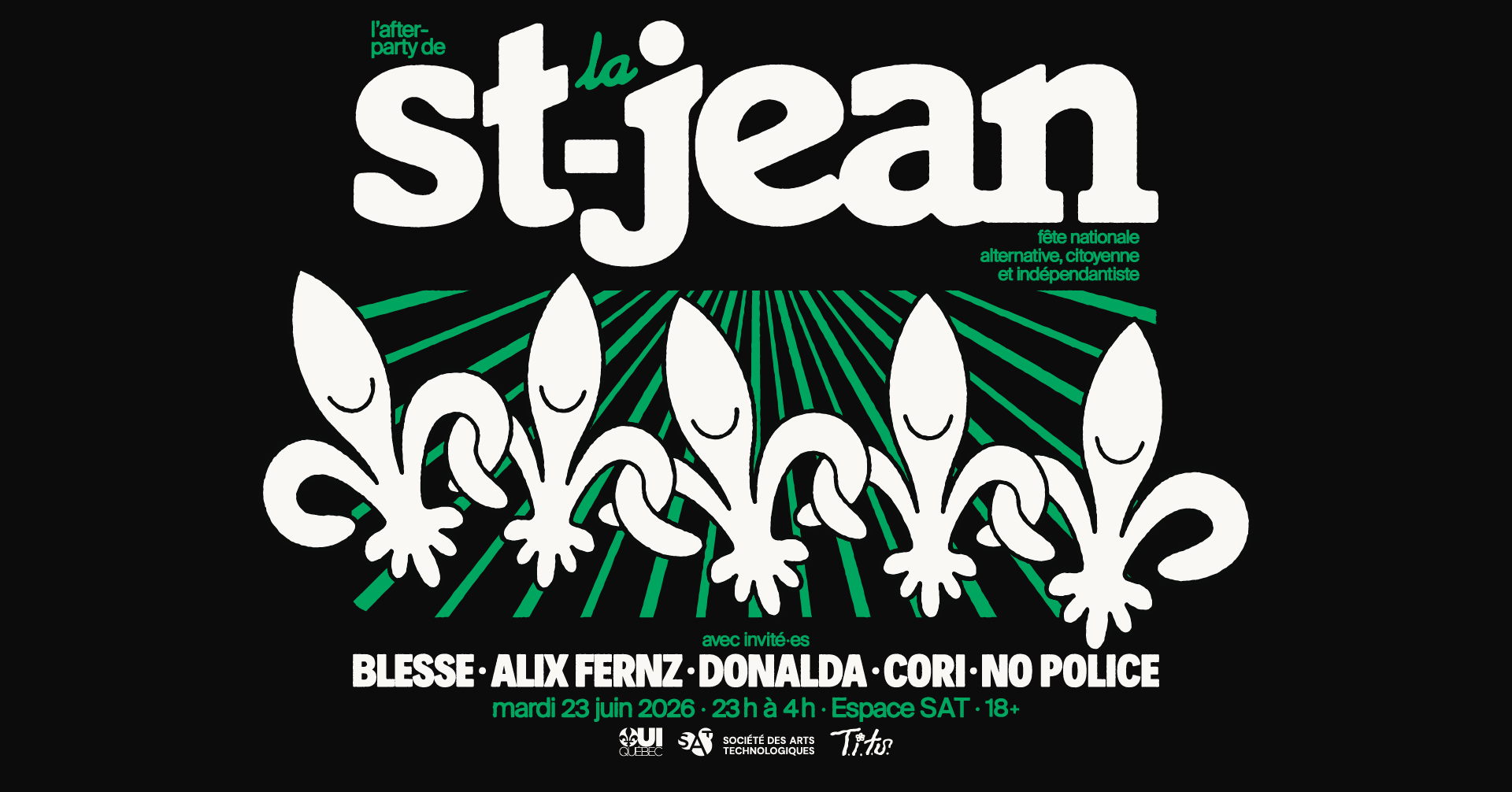 Affiche promotionnelle pour un concert de la saison émergence à Québec, le 28 mars 2026 à 19h au Le Pantoum, 76 Rue Saint-Vallier Ouest. Événement à 15 dollars avec des images de trois groupes musicaux ou artistes, et des logos pour le Québec et Pantoum.