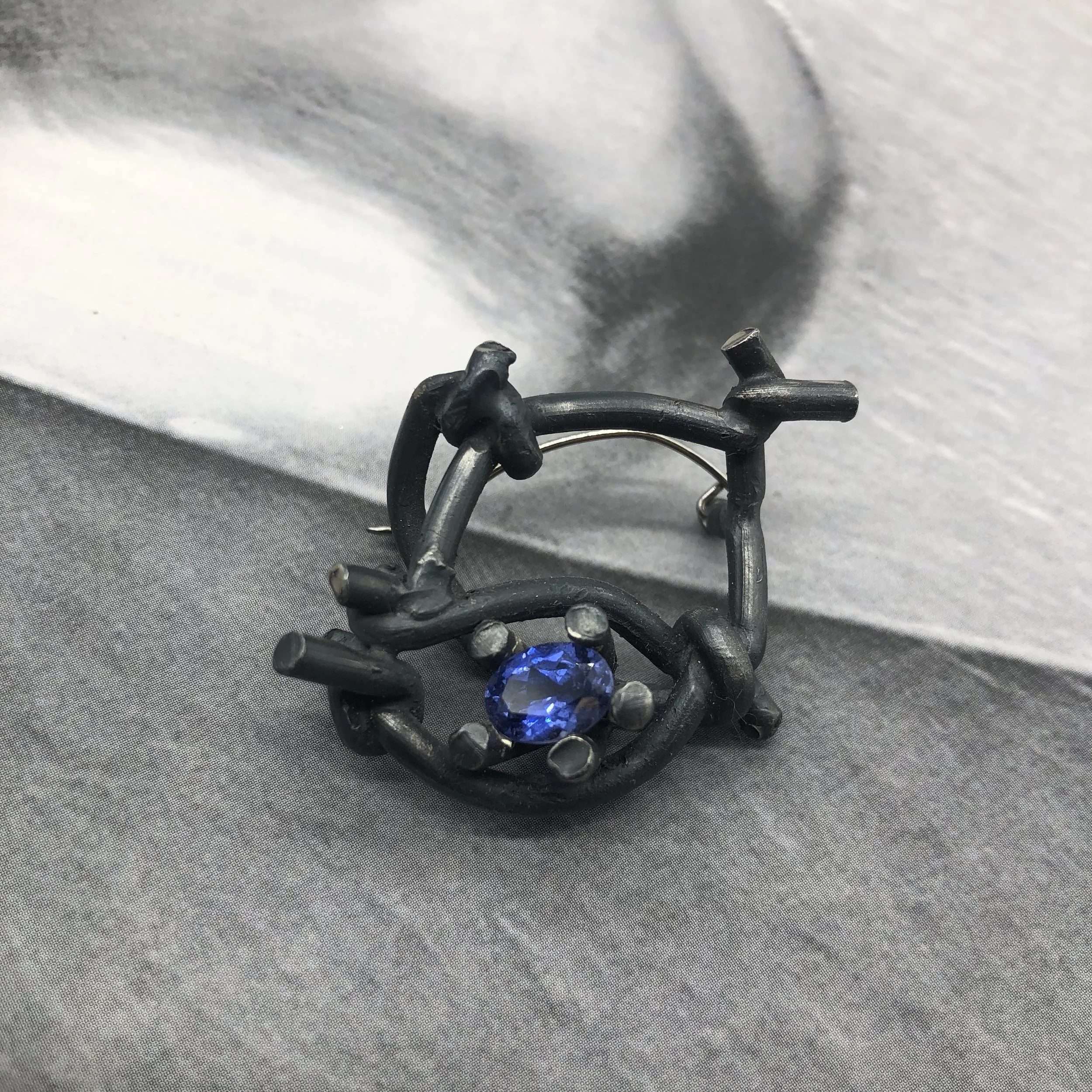 Twist Brooch: With Feature Gem