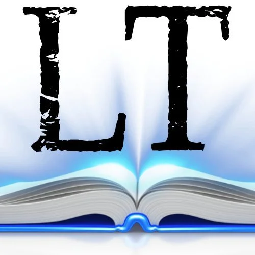 Literary Titan Logo (LT over an open book)