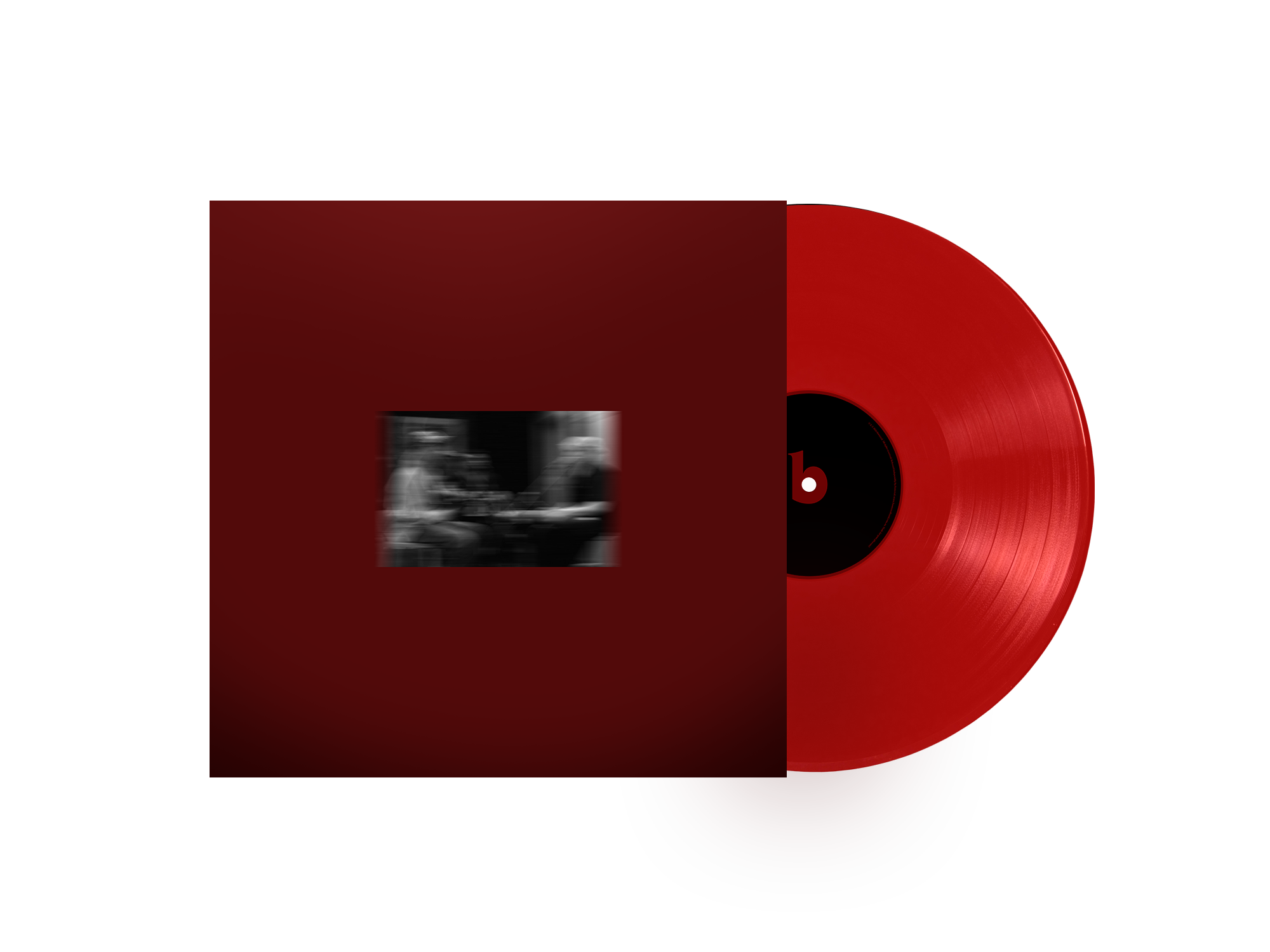 Vinyl record mockup half in case front on-red.png
