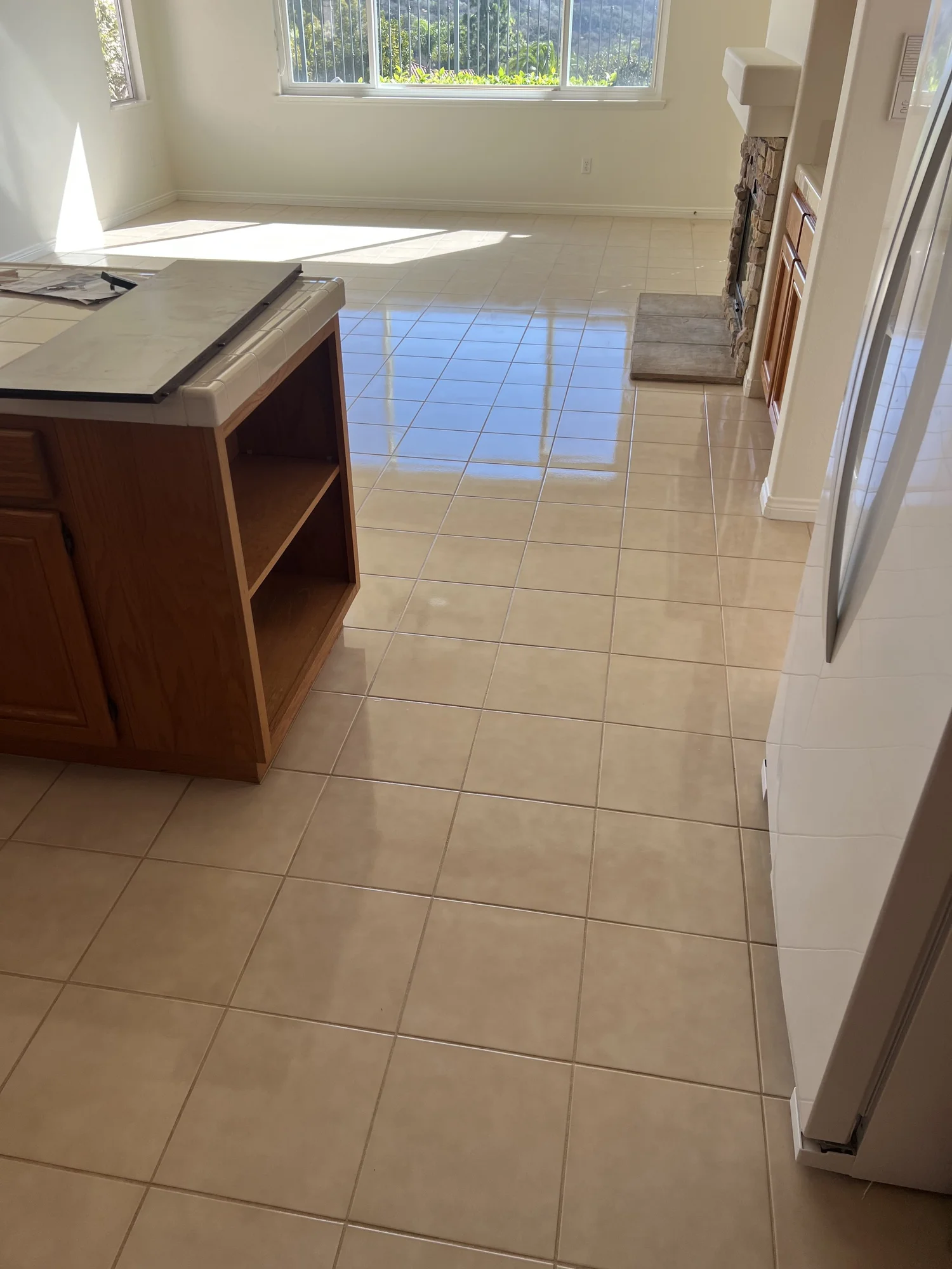 Professionally cleaned tile and grout by Coastal Carpet Pros in North County San Diego