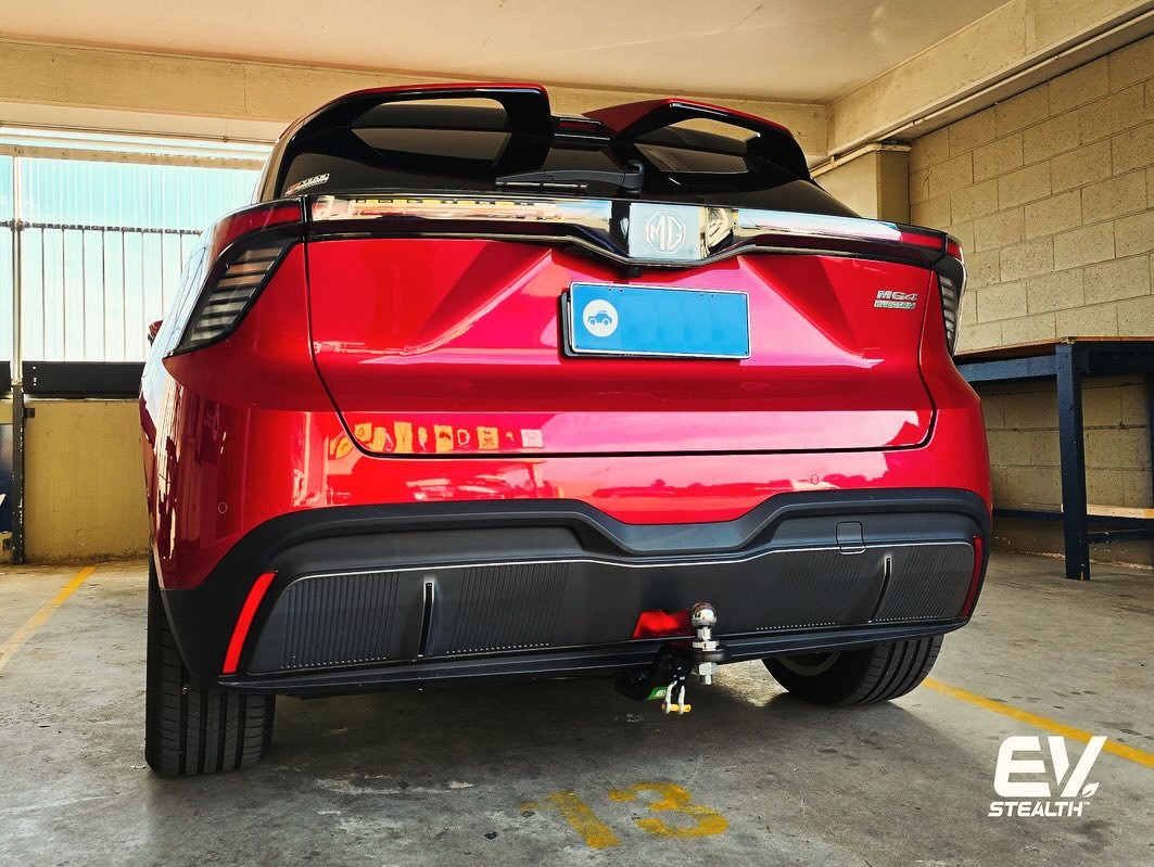 The #MG4 EV Stealth Towbar - completely concealed when not in use, no bumper cut out, interchangeable hitch and tow mounts, 500kg towing capacity and 100kg ball weight. 
.
.
.
.
.
#evstealth #evstealthsolutions #evtowing #evtowbars #sustainabletransp