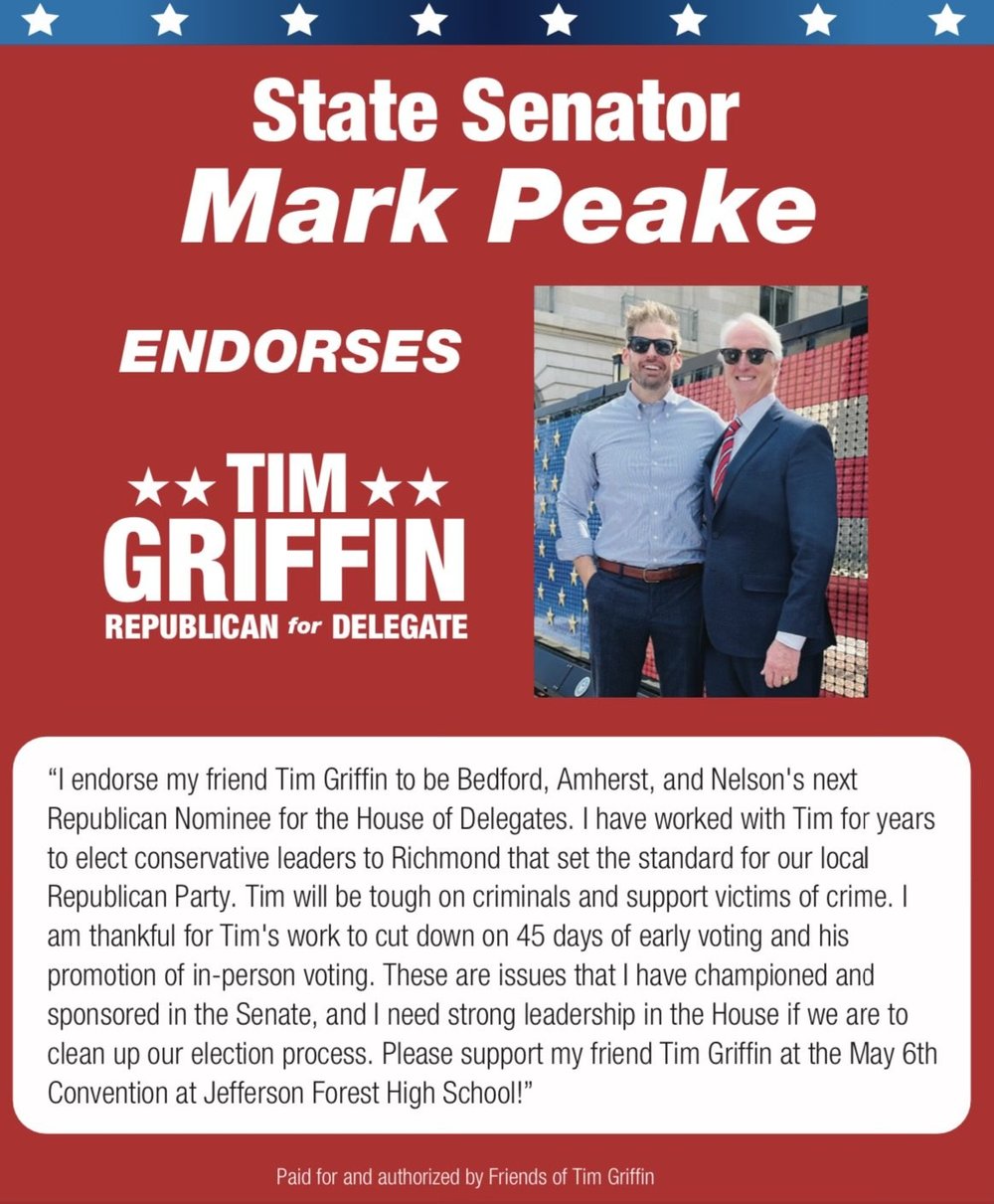 Endorsements — Tim Griffin for Delegate