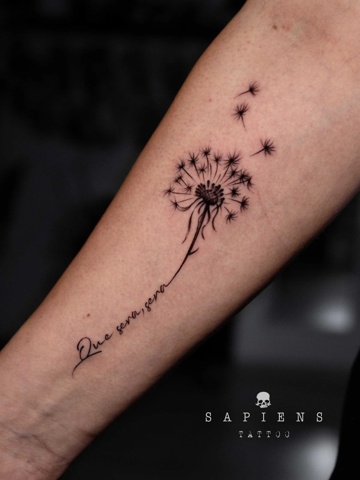 tatuaj pe antebrat interior cu citat in spaniola