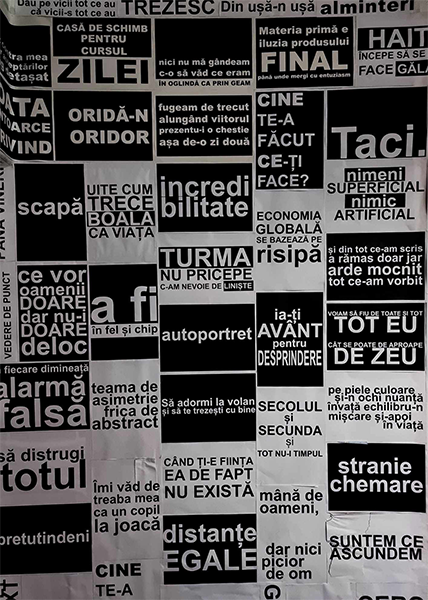 perete cu citate de la salon de tatuaje