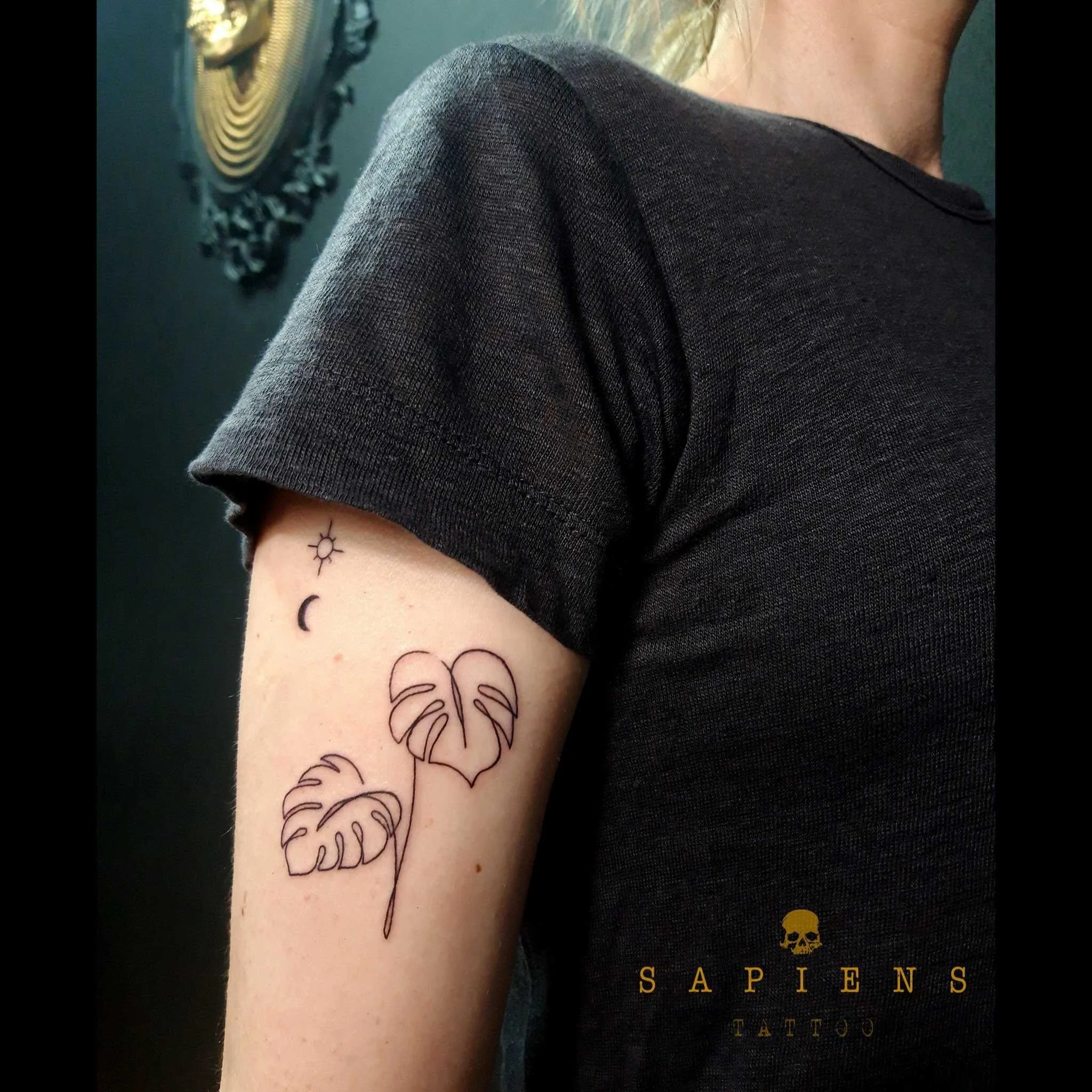 tatuaj facut din linii pe brat