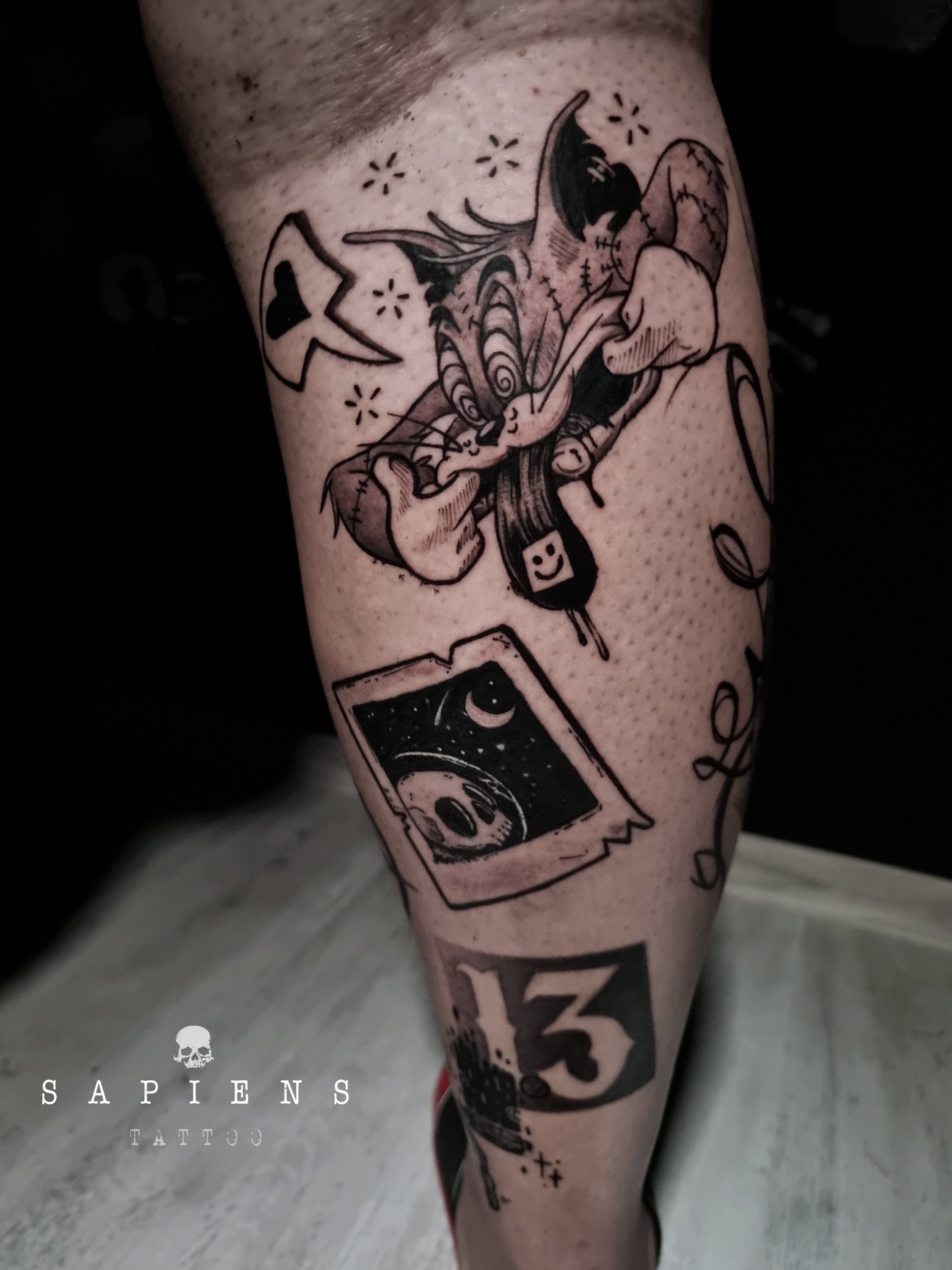 tatuaj cu tom din tom and jerry