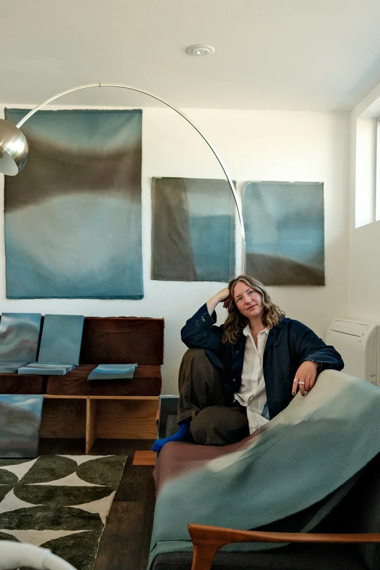 Leyla Bulmer in her studio