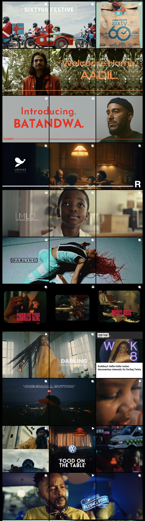 Curated Instagram Feed for a Production Company. 