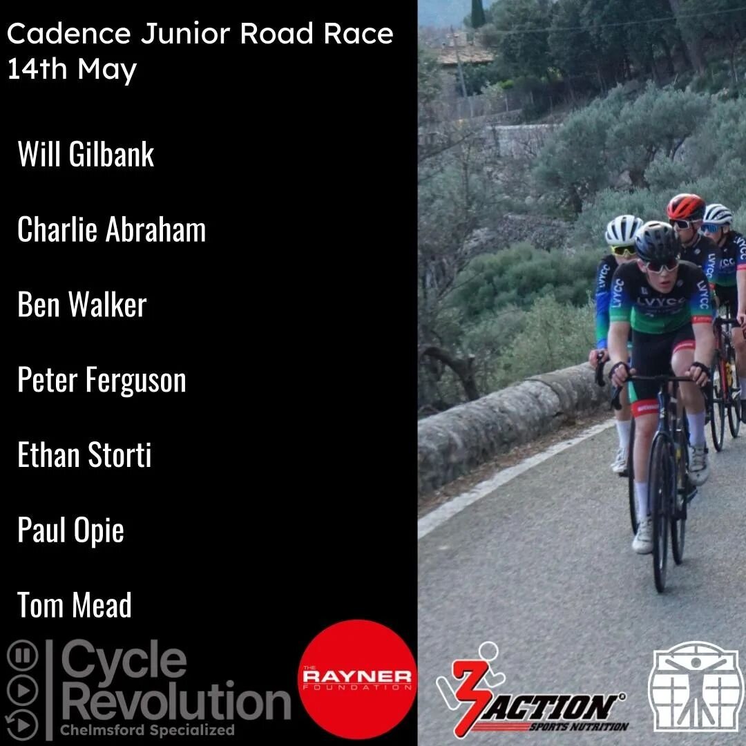Tomorrow the team races round 3 of the Junior National Road Race Series at the Cadence Road Race in Wales. We're looking forward to it, and thanks for the support:

@specializedchelmsford 
@bioracerspeedwear 
@bioracer_uk 
@3action