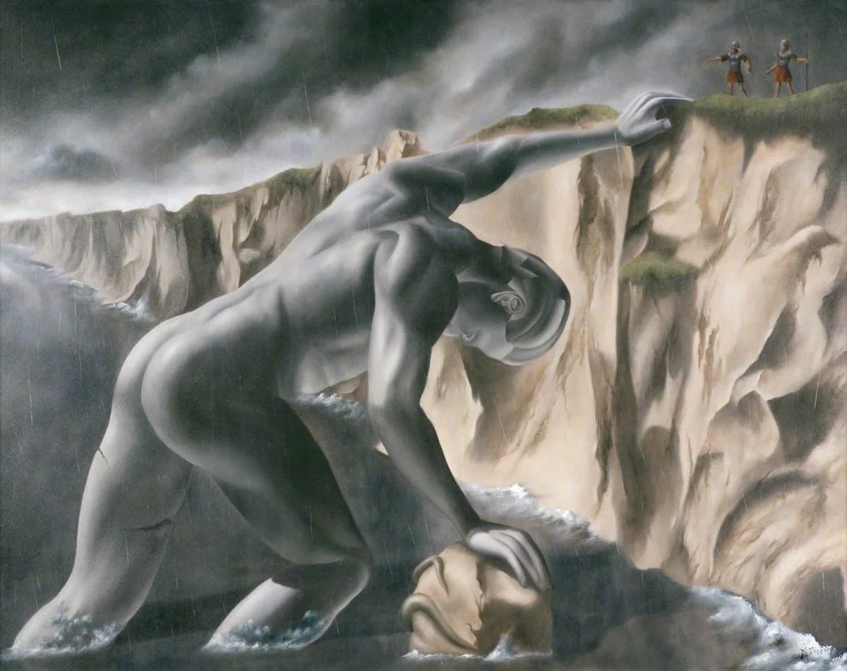    ‘Two Roman Legionaries Discovering The God-King Albion Turned Into Stone’ by Mark Sheeky   