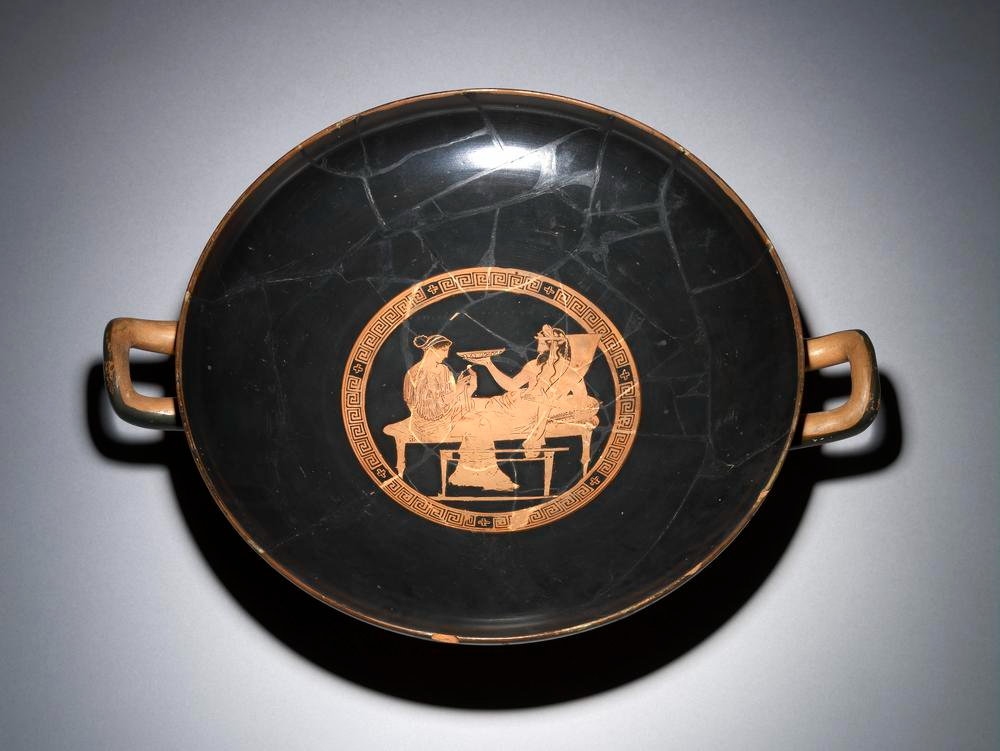   Above and below: kylix cup depicting Hades and Persephone from 430BC now in    The British Museum   