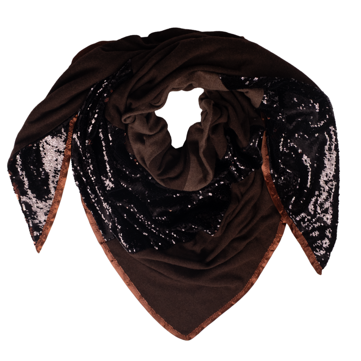 Stola Paillette Chocolat Brown