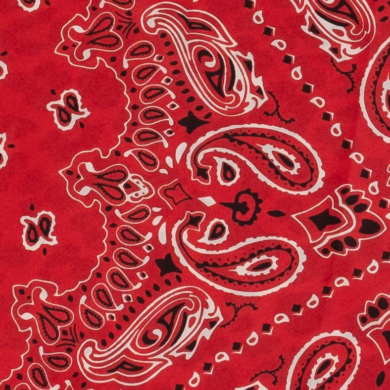 Ebony & Ivory Oversize Schal, roter Bandana Print, XL-Variante des Bandana, Must-Have der aktuellen Sommer-Saison