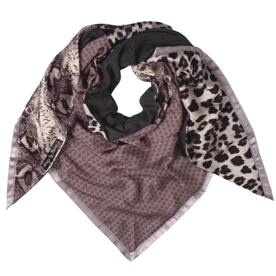 Trianglescarf Patchwork Grey