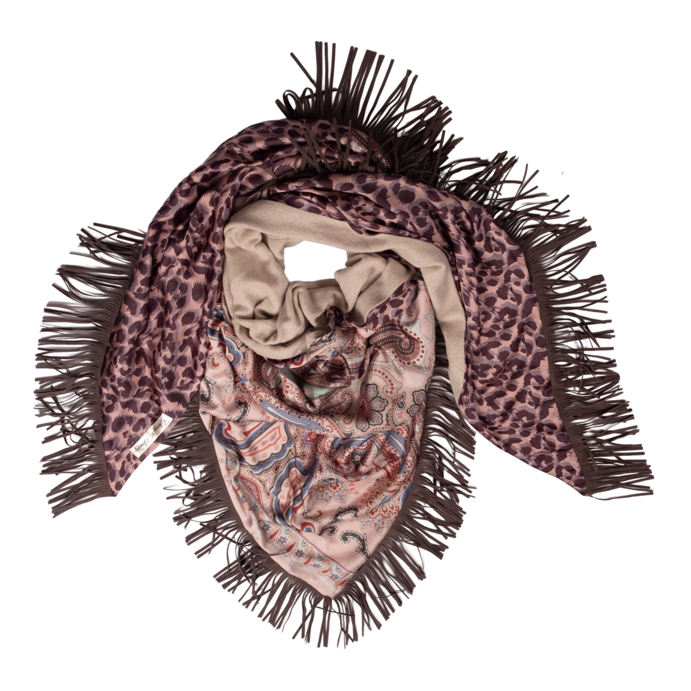Stola Fringe Paisley Leo