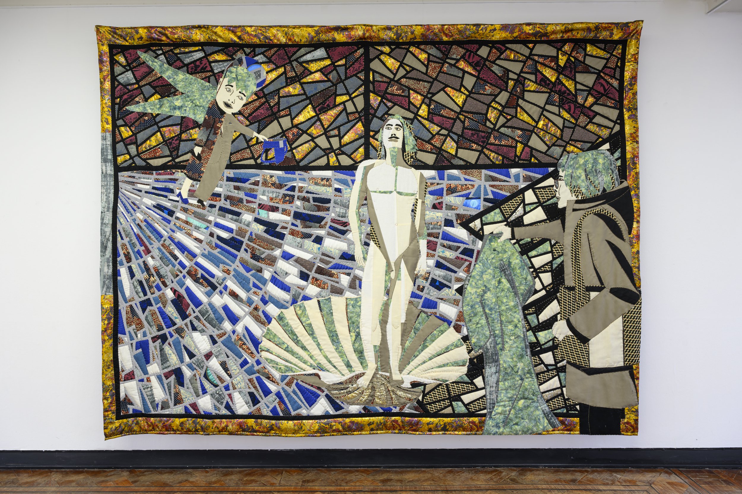 I was born from an ocean of my mother's skirts, 2024 (quilt).