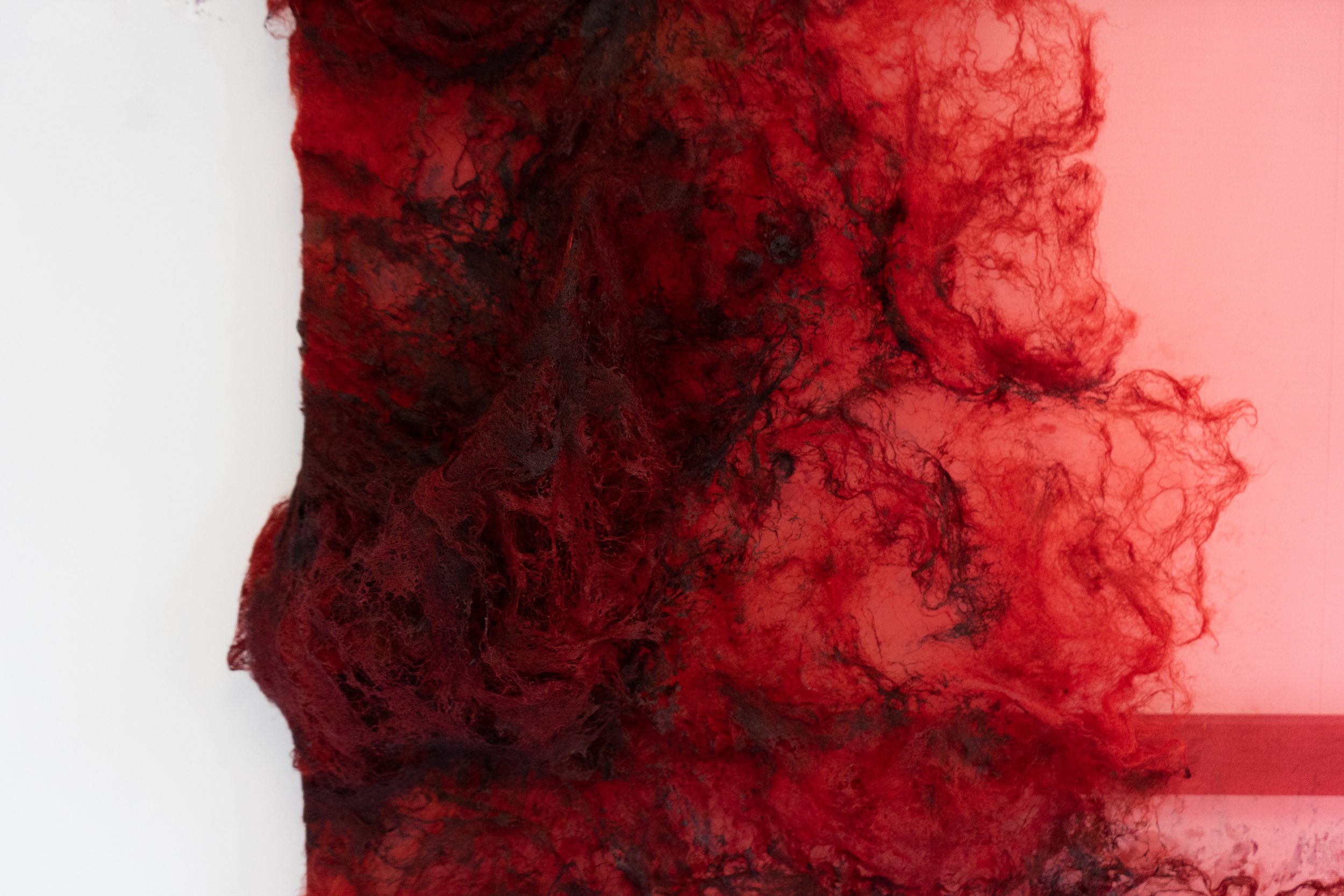‘𝗱𝗮𝗿𝗲 𝘁𝗼 𝗯𝗲 𝘃𝘂𝗹𝗻𝗲𝗿𝗮𝗯𝗹𝗲’ acrylic and mixed media on organza 160x120cm 2022