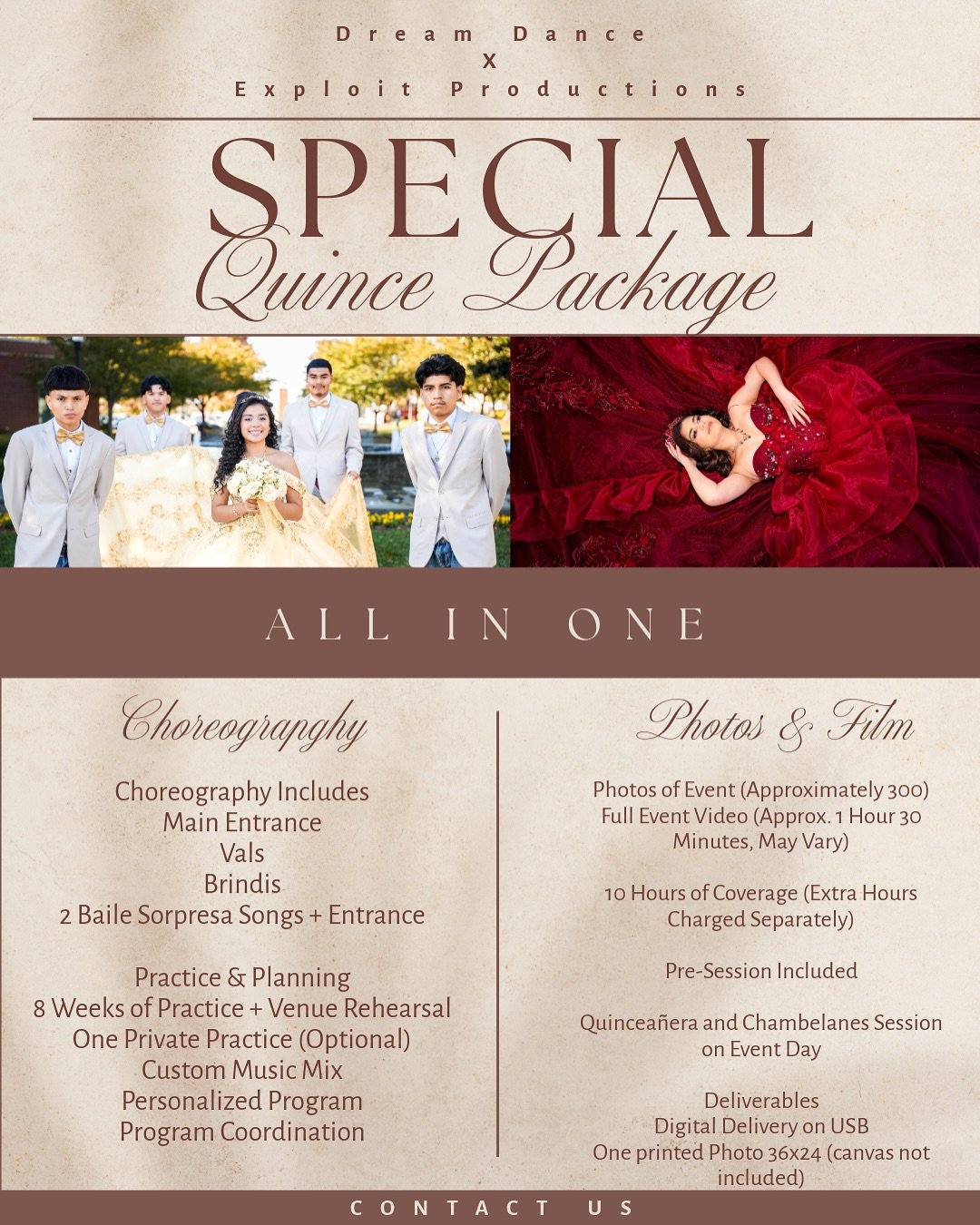 Get $500 OFF!!! 👑 
Your quincea&ntilde;era deserves more than just memories&mdash;it deserves a masterpiece. ✨

@dreamdance.choreography x @exploitproductions_ present the ultimate all-in-one experience: choreography, photography, and videography&md