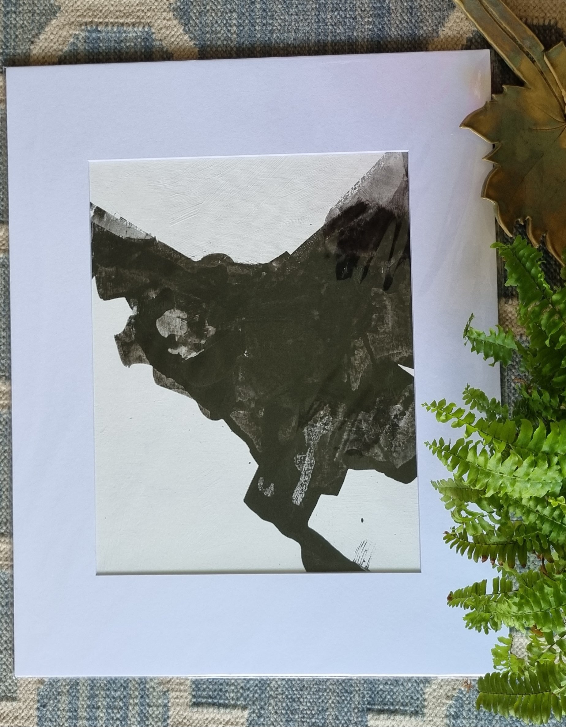 Experiments in Monochrome 3 is an abstract artwork with Chinese ink and acrylic colour on 400 gsm paper
