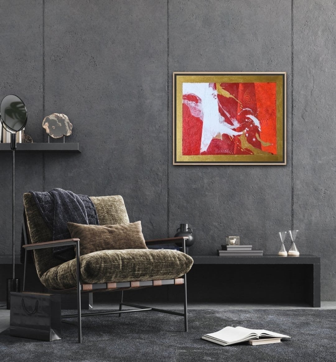 The New Bride is an abstract artwork with acrylic colours on canvas.