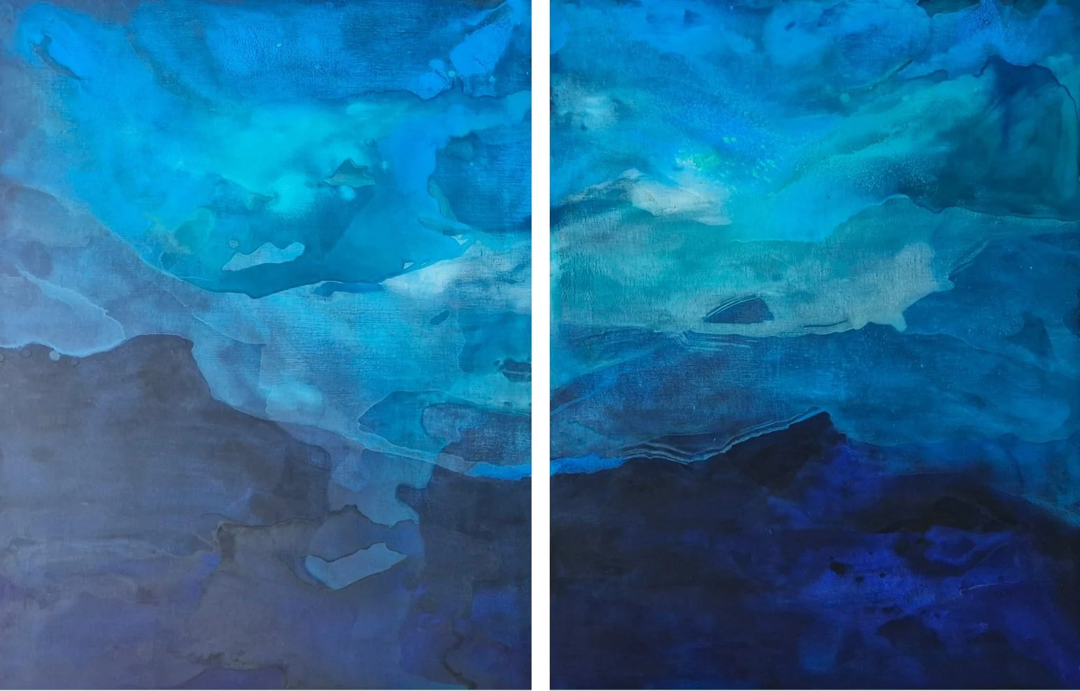 The Deep Blue Canvas 2 & 3 (diptych)