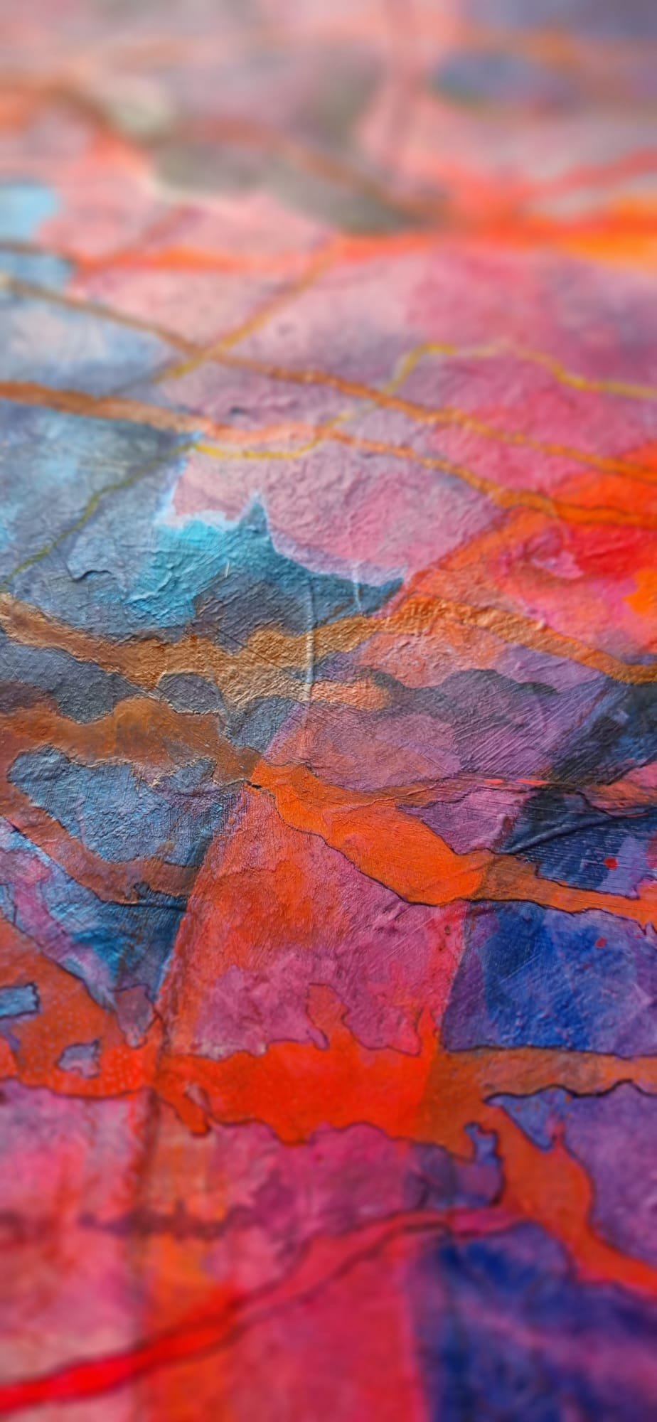 Colour Crush 2 is an abstract artwork with acrylic colours on 300 GSM paper