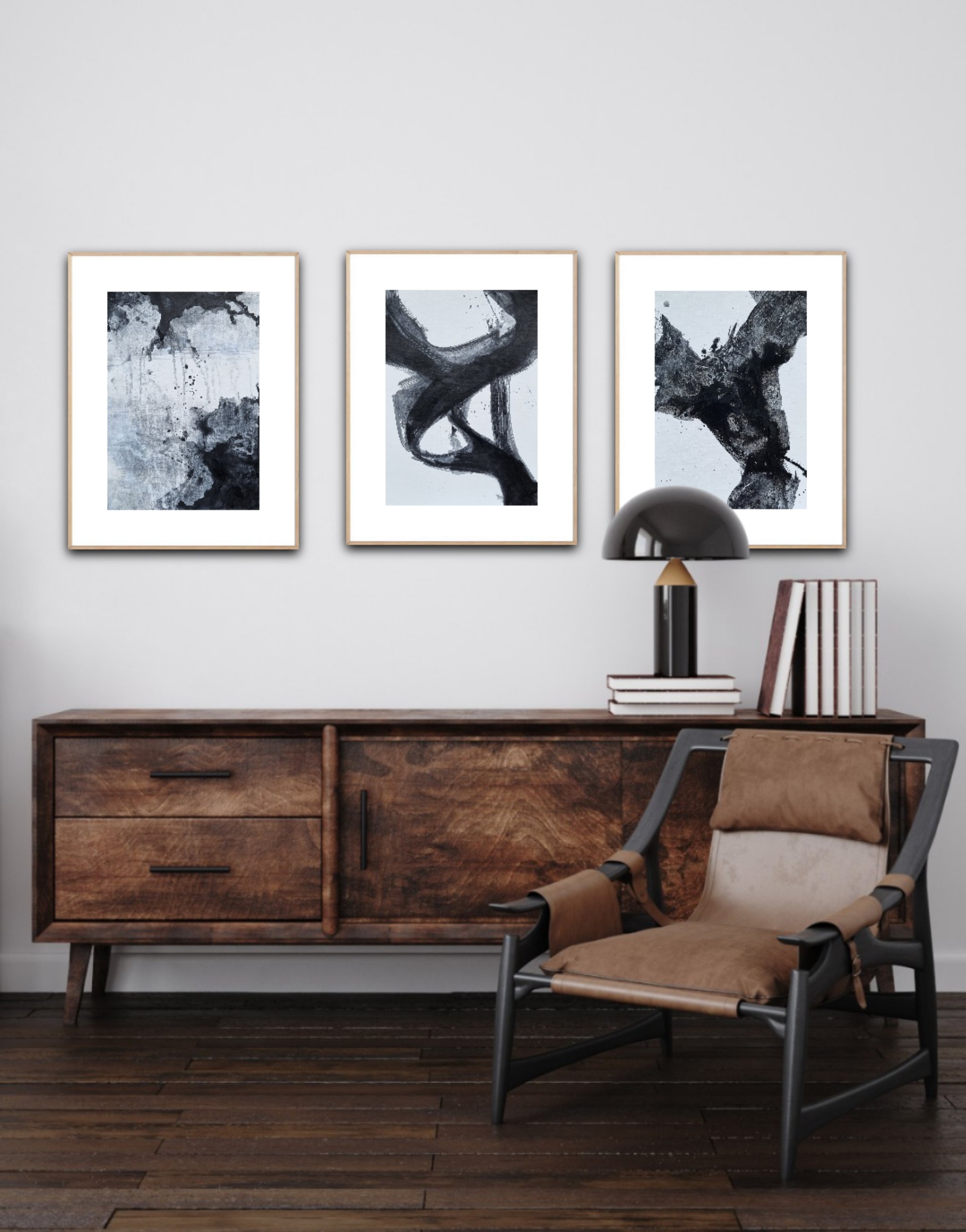 Experiments in Monochrome Series is a collection of abstract artworks with Chinese ink and acrylic colour on 400 gsm paper