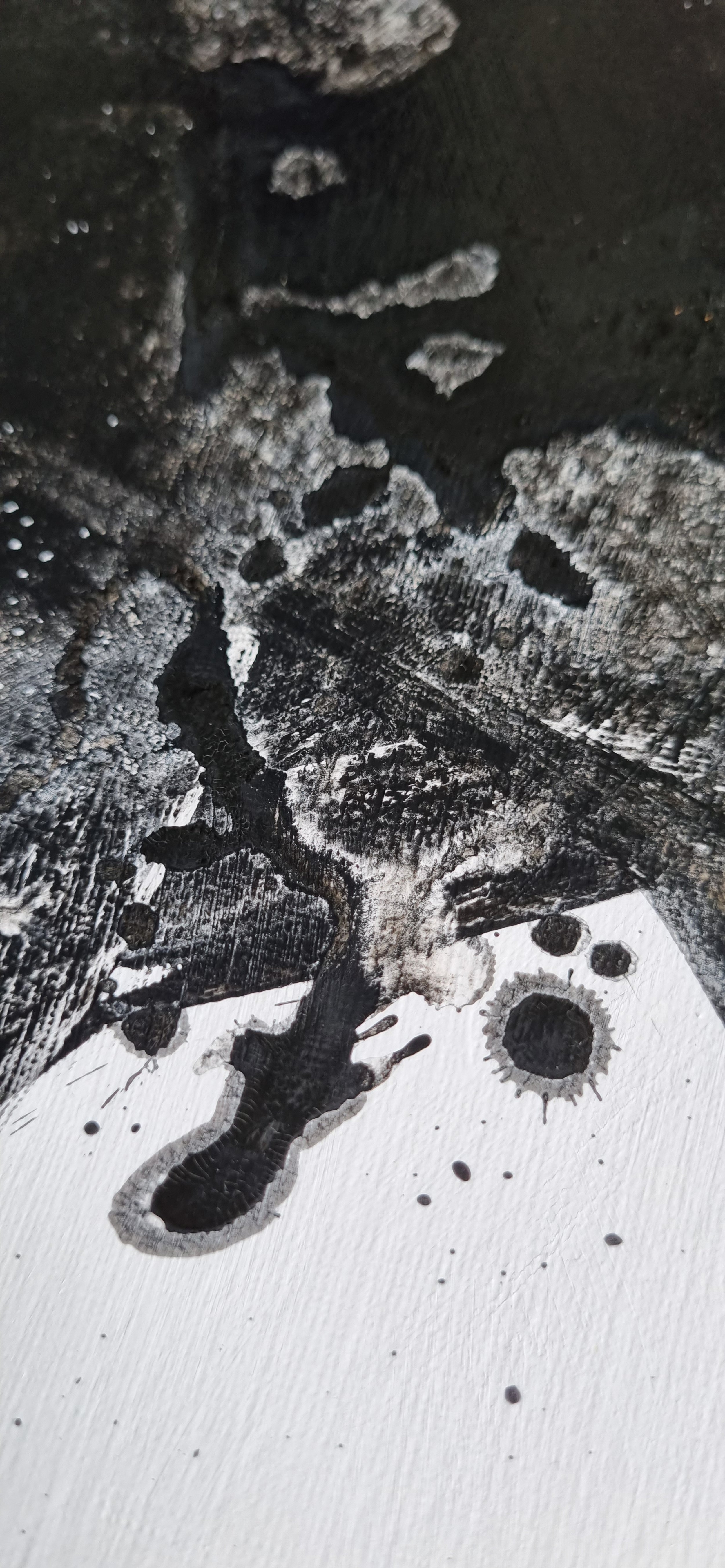 Experiments in Monochrome 6 is an abstract artwork with Chinese ink and acrylic colour on 400 gsm paper