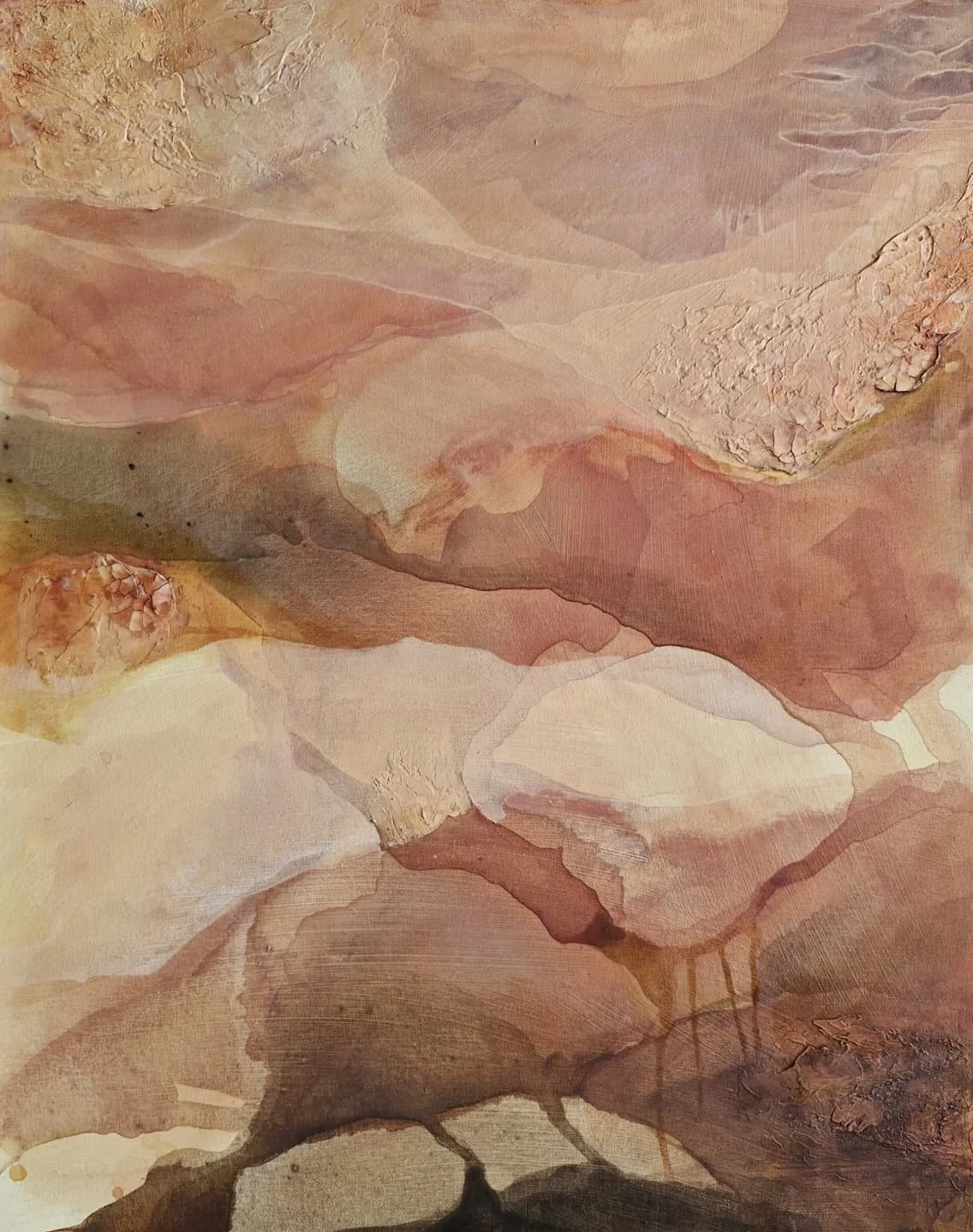 artstudioaparna abstract art Mrida series. Abstract, textural art in earth tones.