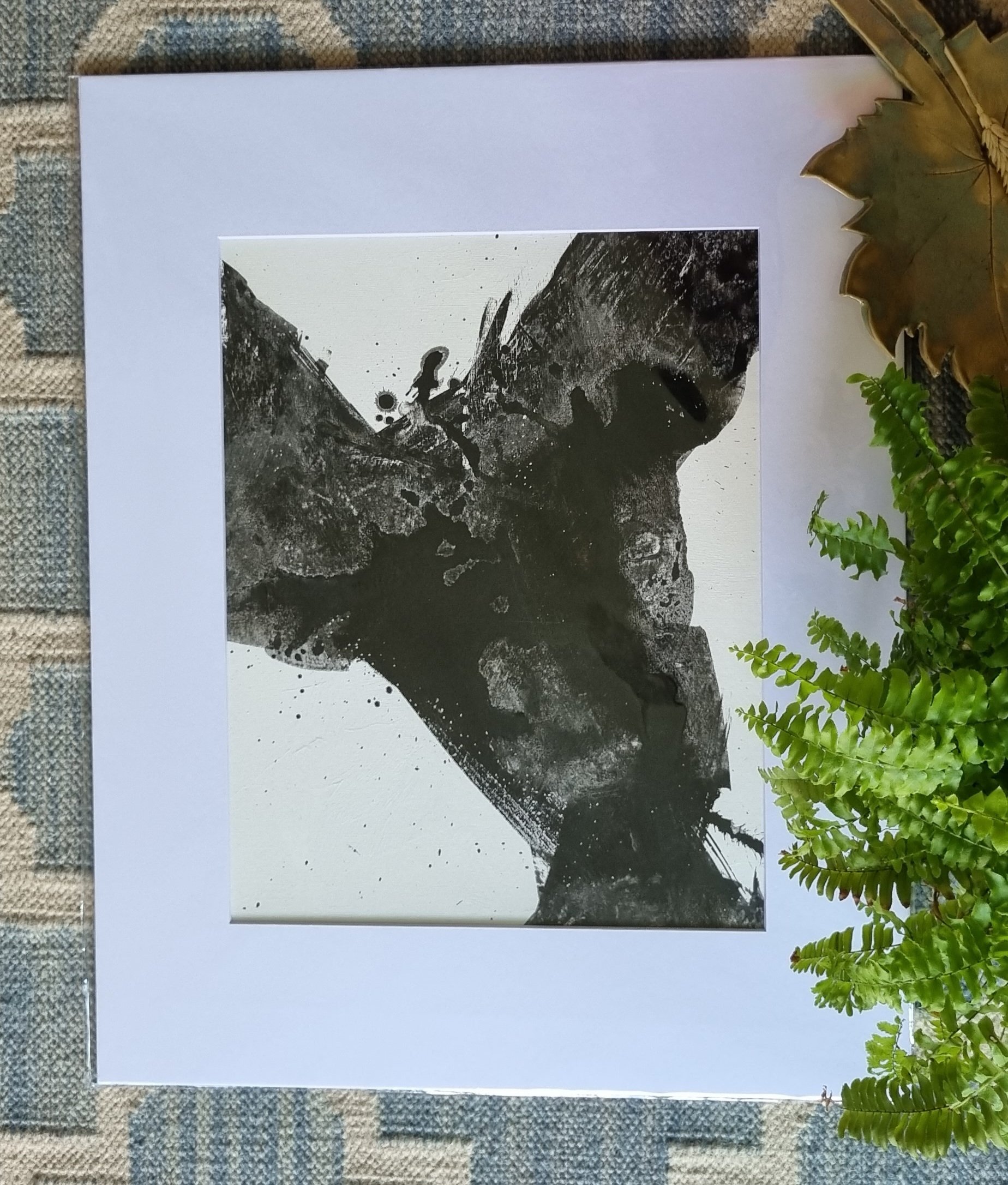 Experiments in Monochrome 6 is an abstract artwork with Chinese ink and acrylic colour on 400 gsm paper