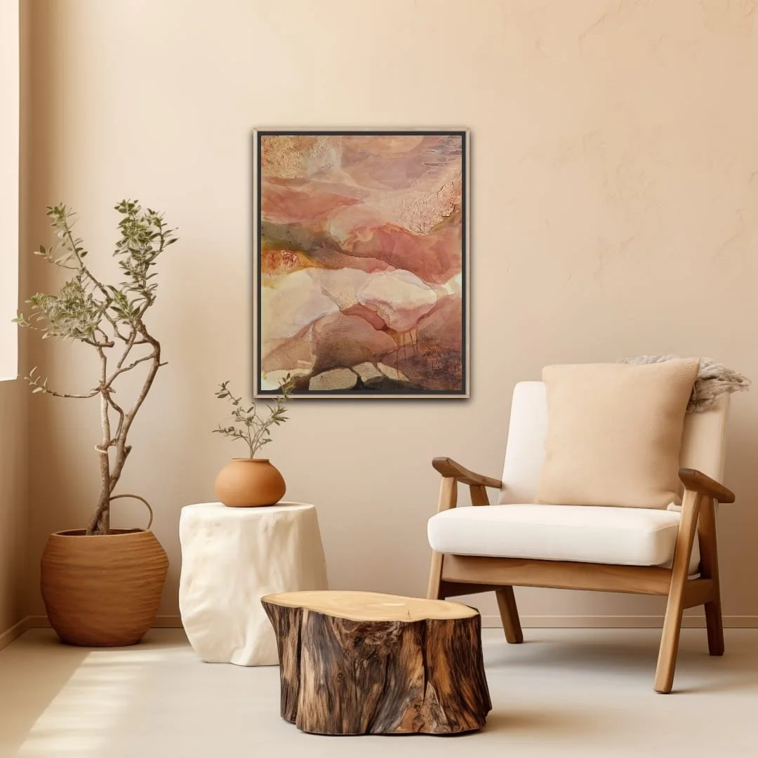 artstudioaparna abstract art Mrida series. Abstract, textural art in earth tones.
