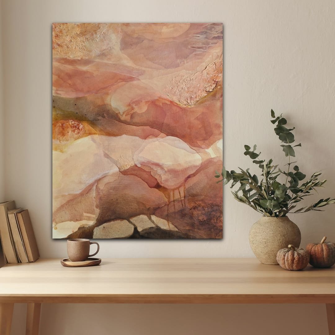 artstudioaparna abstract art Mrida series. Abstract, textural art in earth tones.