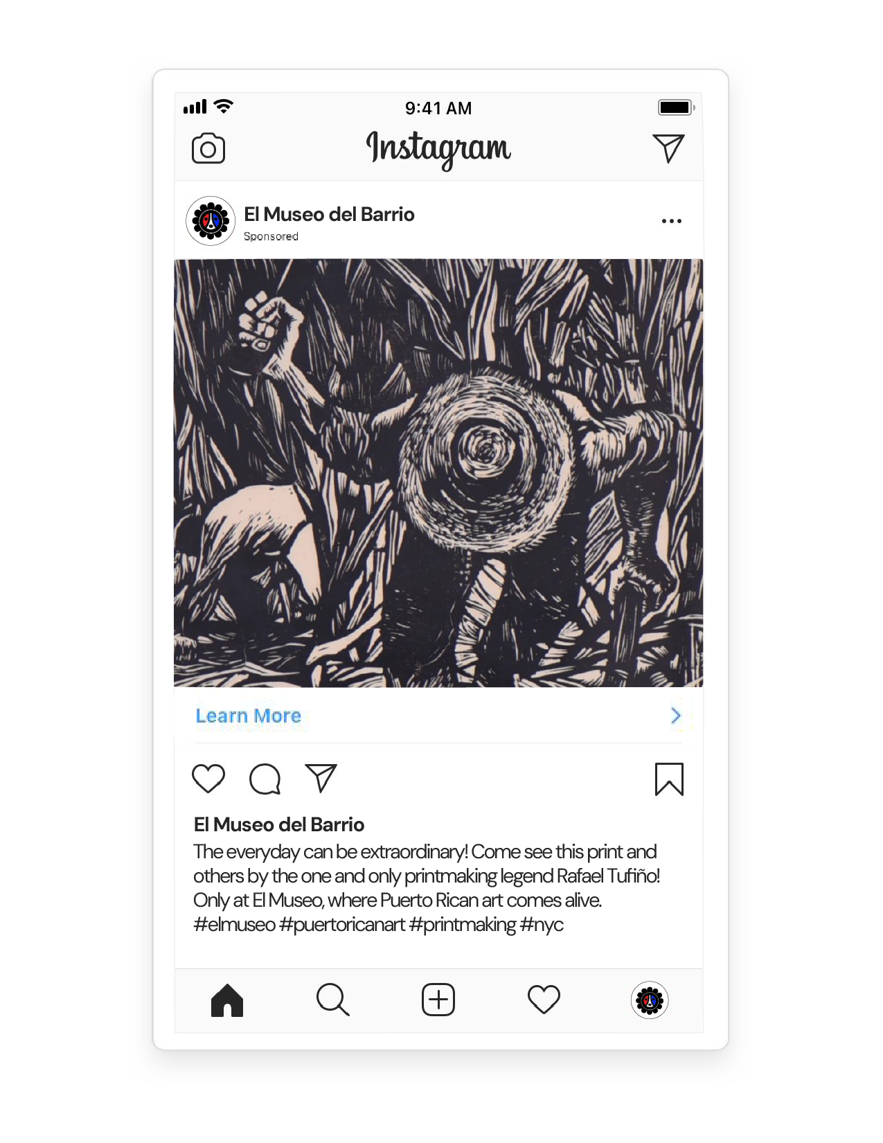 Sample Instagram Ad 2 for El Museo del Barrio