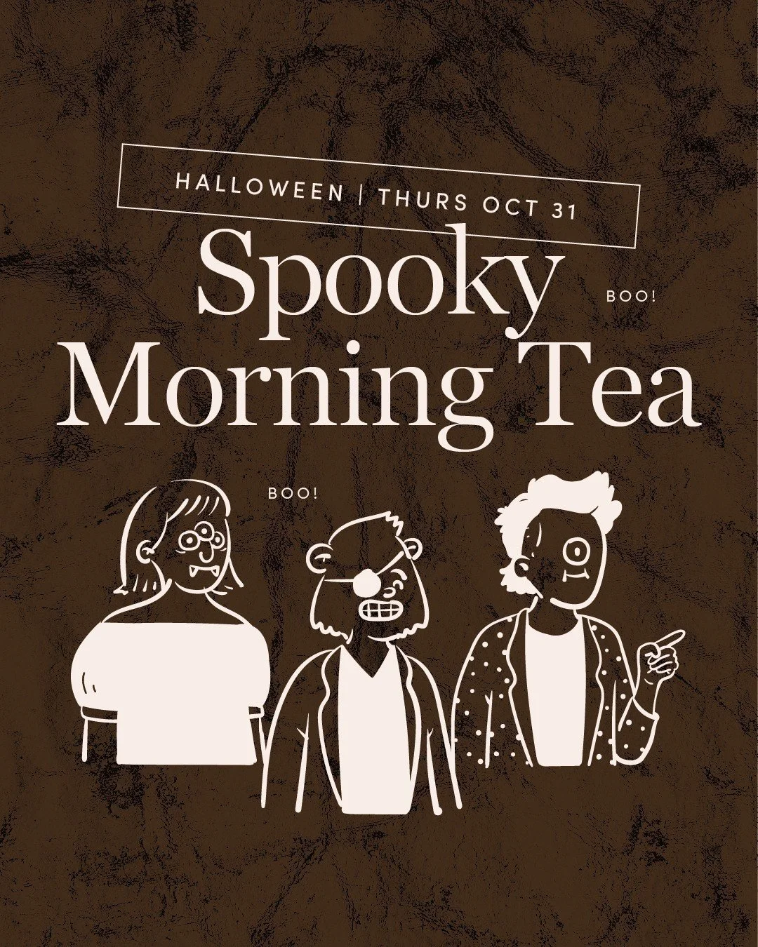 🎃👻 Spooky Halloween Morning Tea 🎃👻
We're celebrating Halloween this morning  with a ghoulish 
Spooktacular Morning Tea for all of our members. See you all there soon!
