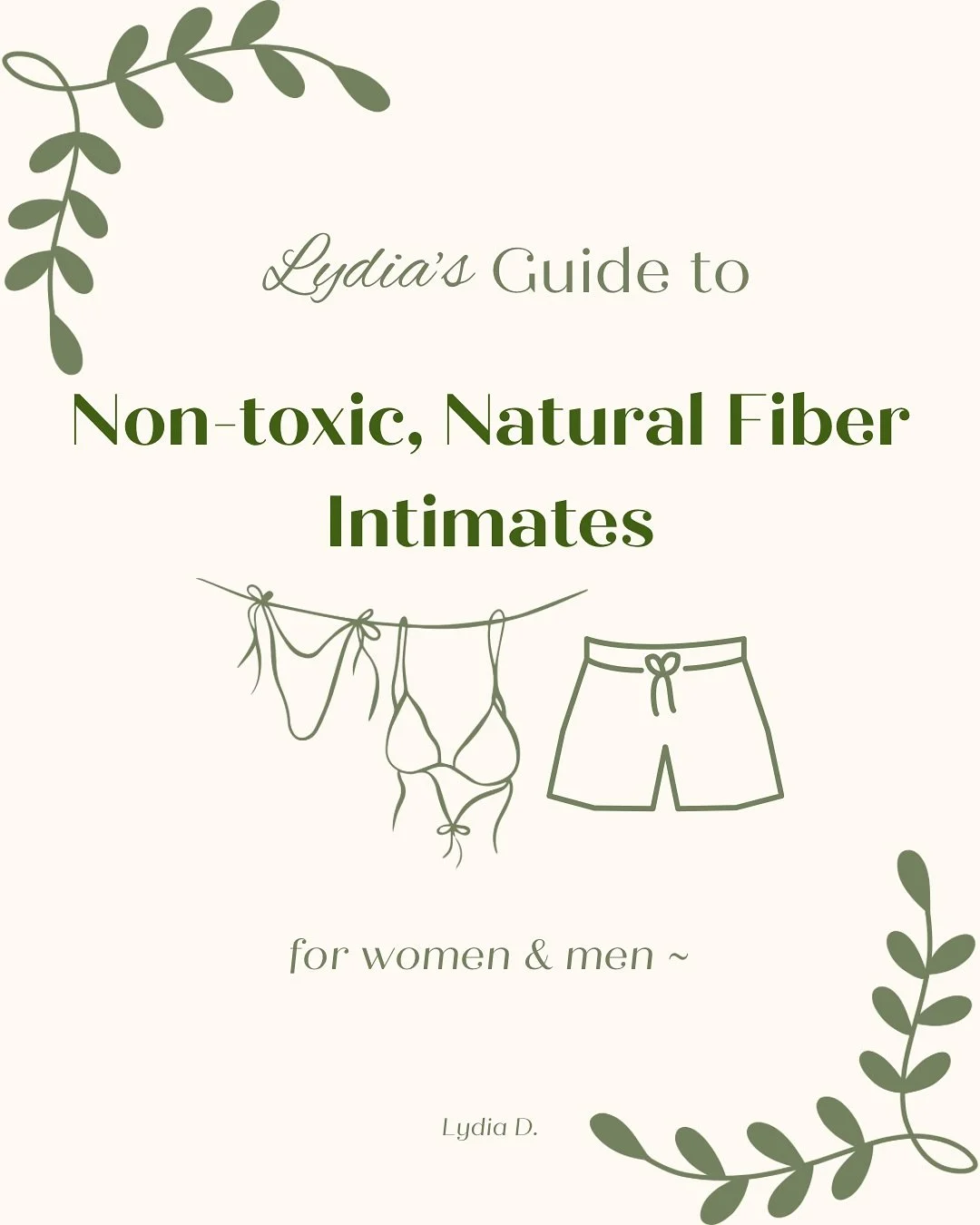 The easiest and possibly most effective non-toxic clothing swap is your intimates 👙

Most bras and underwear on the market are made from plastic fabrics treated with synthetic dyes and toxic topical chemicals. This is alarming as these pieces sit ag