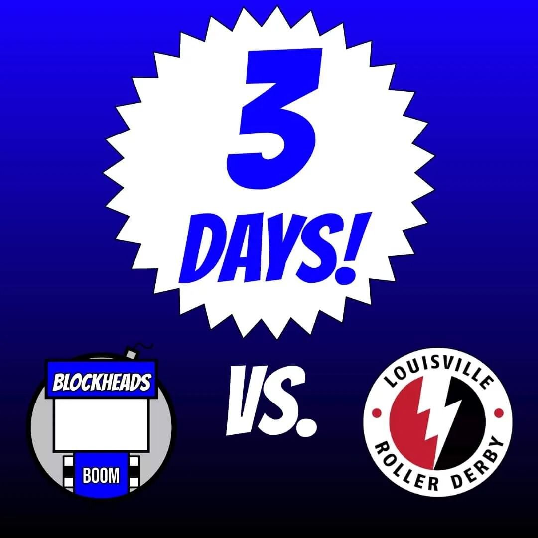 3 DAYS!!!

Are you READY!? Pre-sale tickets end soon! Get em while you can!
Link in Bio!

@louisvillerollerderby
#boomingtonblockheads #louisvillerollerderby #wftda #rollerderby #indianarollerderby #bloomingtonindiana #IU #Indiana #rollerskating #rol