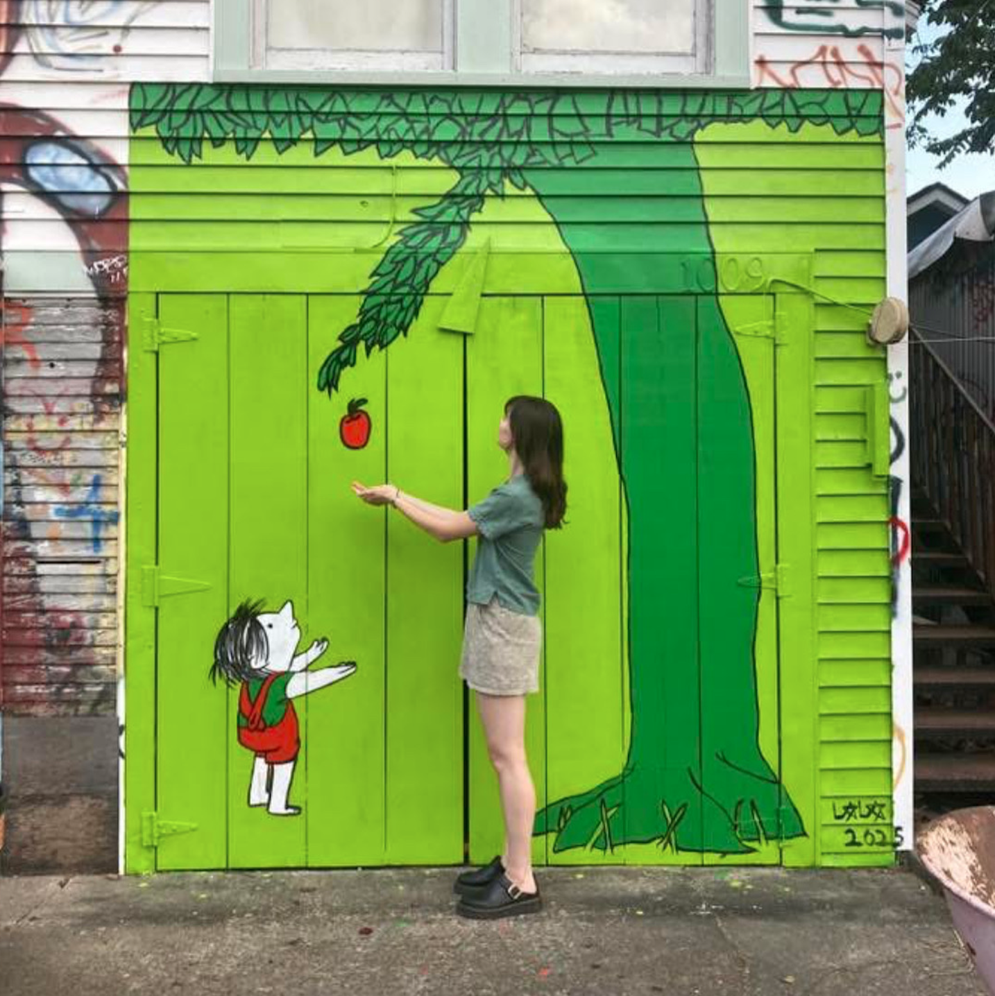 "And the Tree Was Happy..."
2025
Acrylic Latex 
Mural based off of "The Giving Tree" (1964) by Shel Silverstein