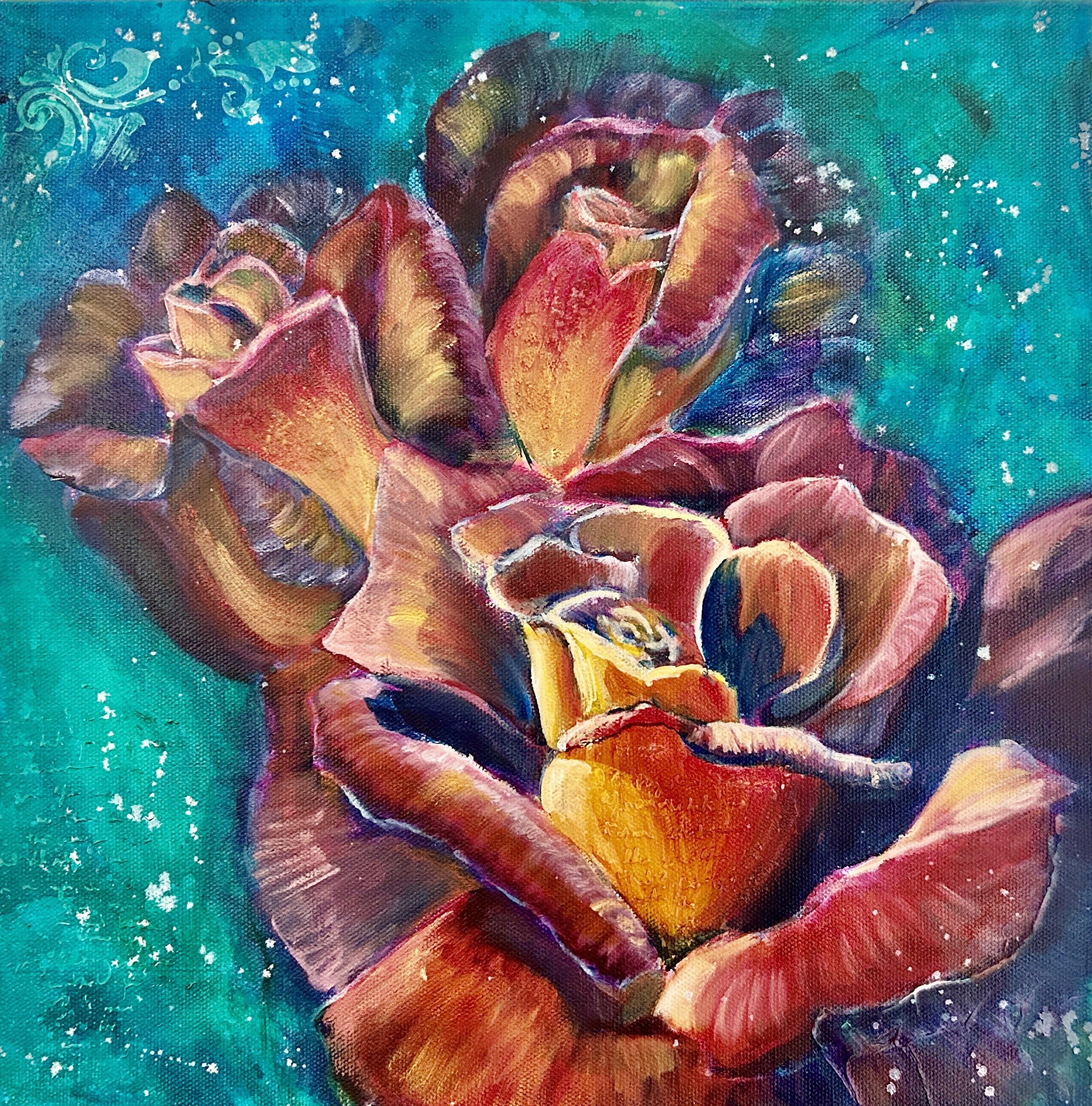 "Bloom Above The Odds" 14x14