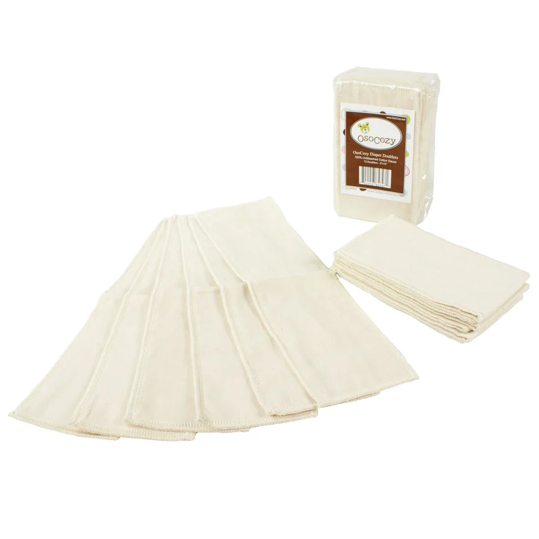 OsoCozy Gauze Diaper Doublers - Unbleached (dz.)