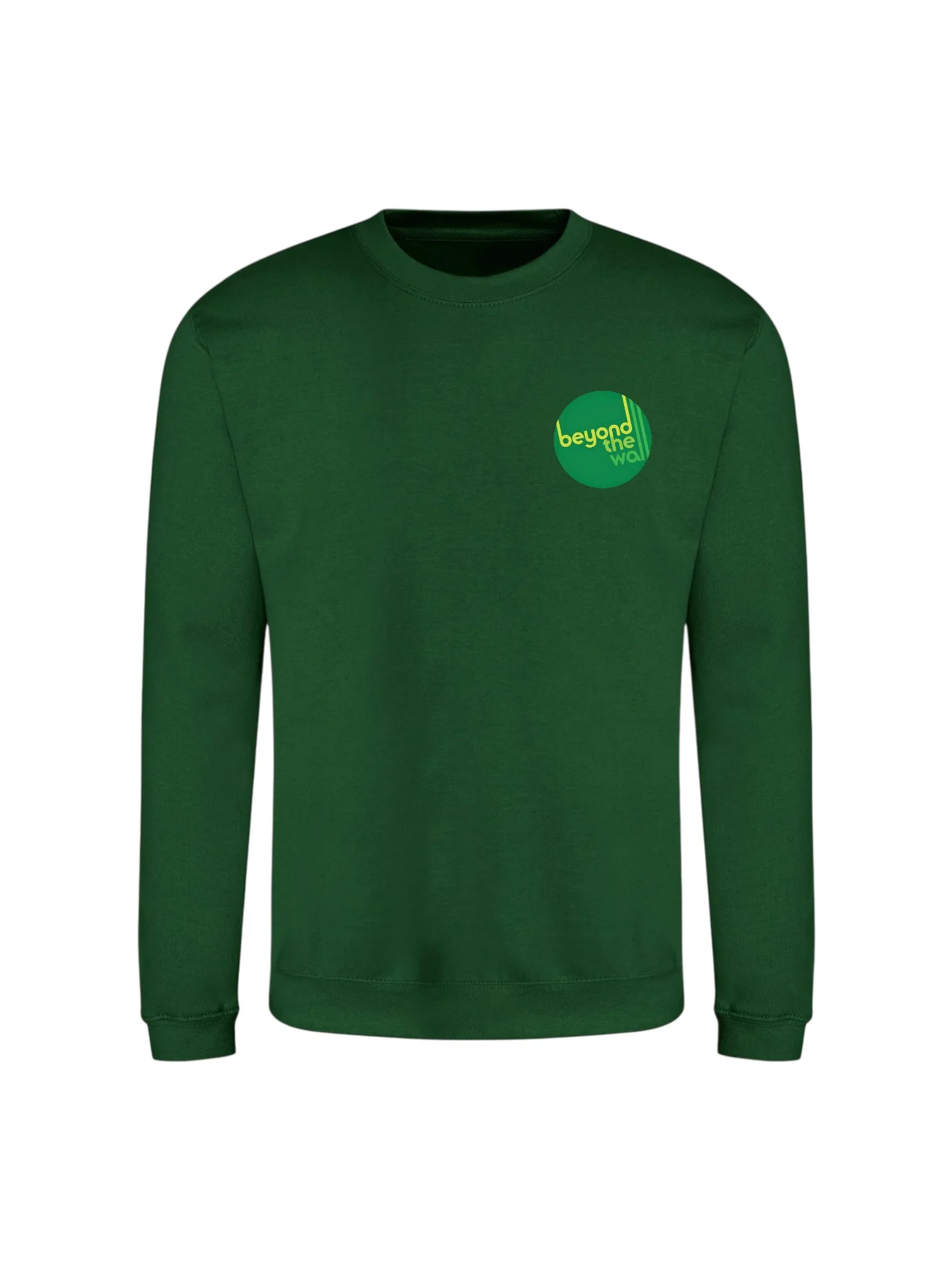 Unisex Adult Bottle Green Crew Neck Sweatshirt
