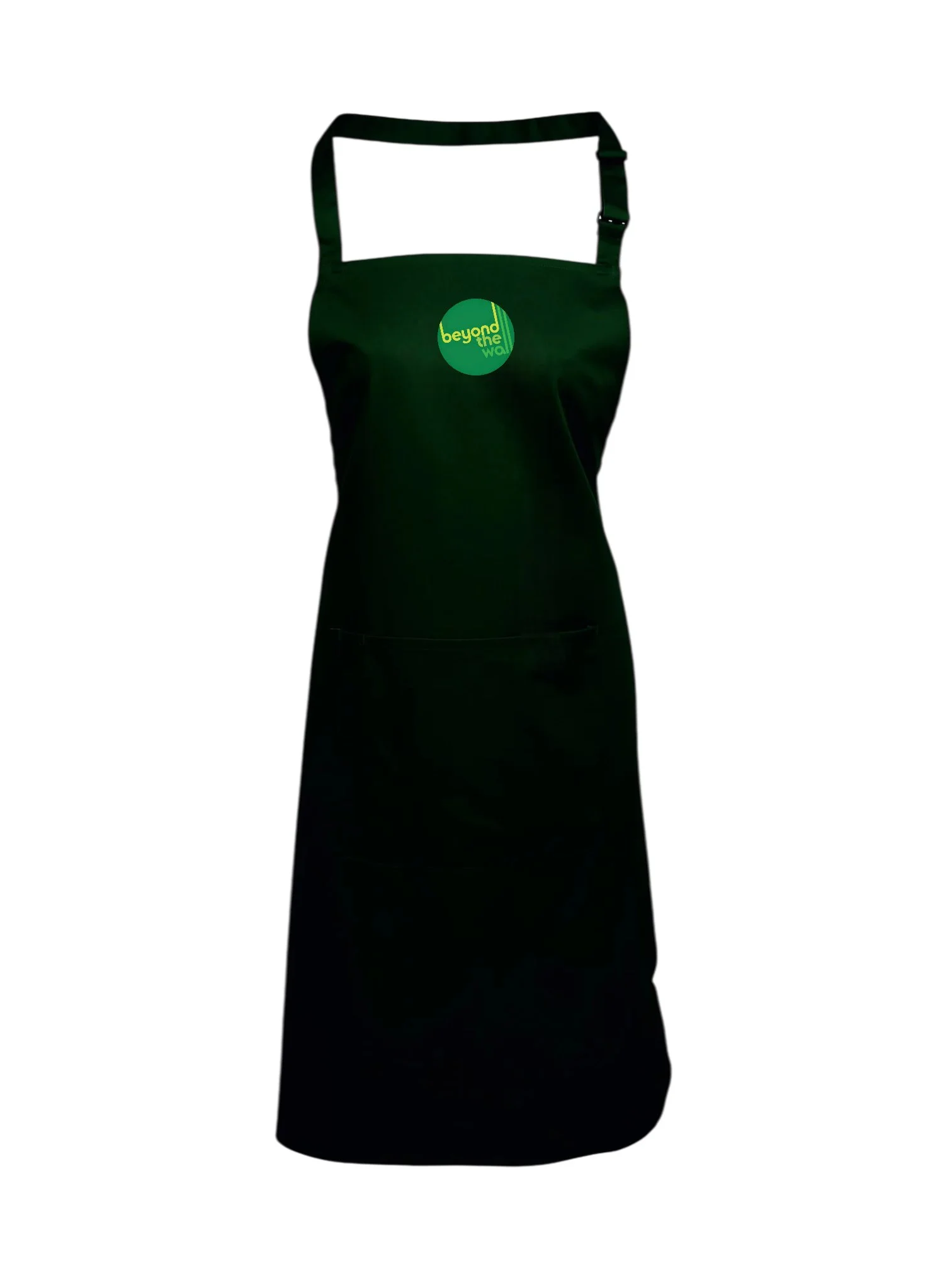 One Size Bottle Green Bib Apron