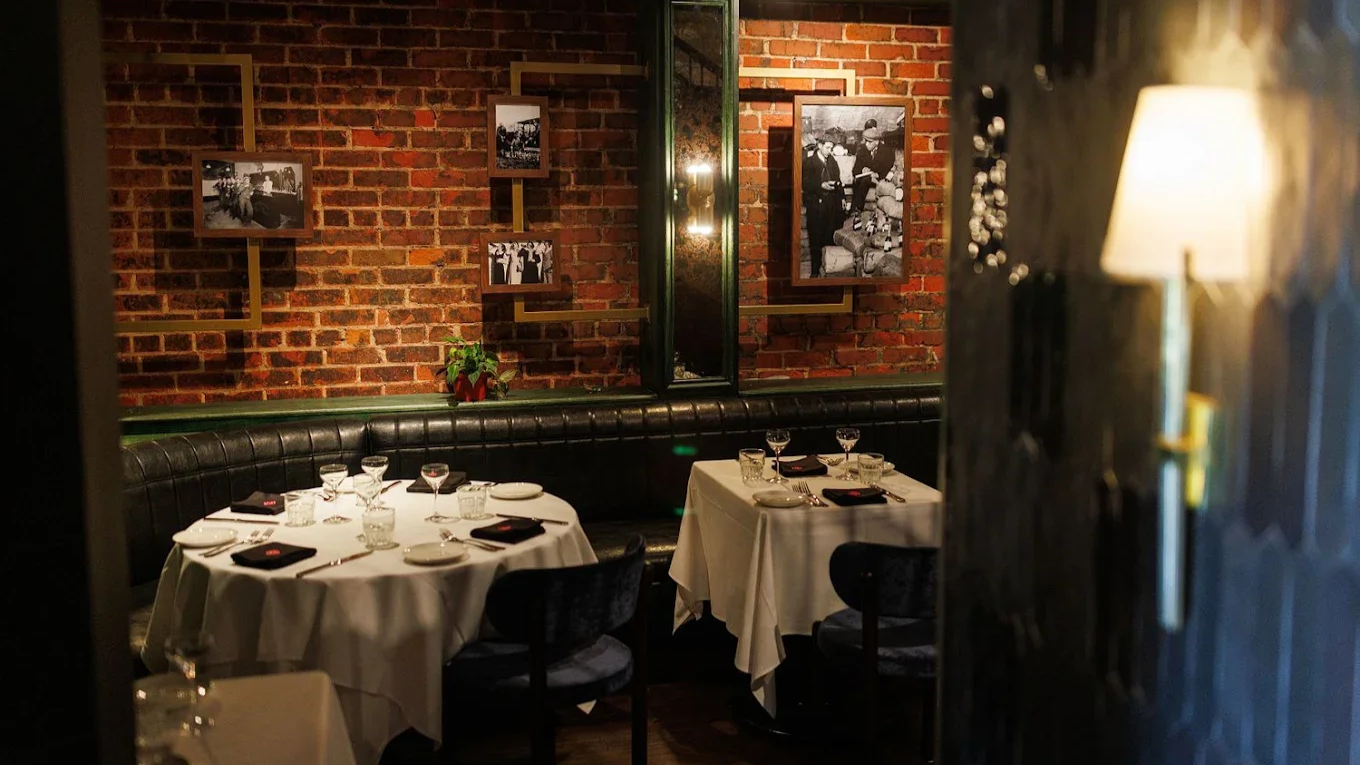 The intimate dining room of Caterina's Ristorante in the Stockyards