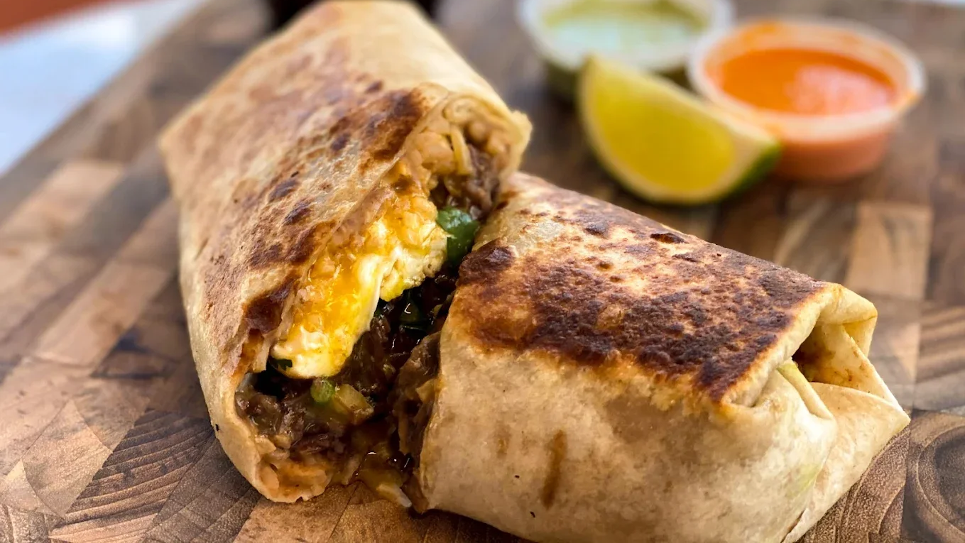 A breakfast burrito at Salsa Limon