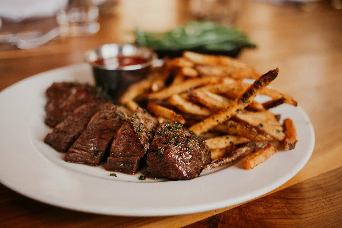 The steak frites at Clay Pigeon