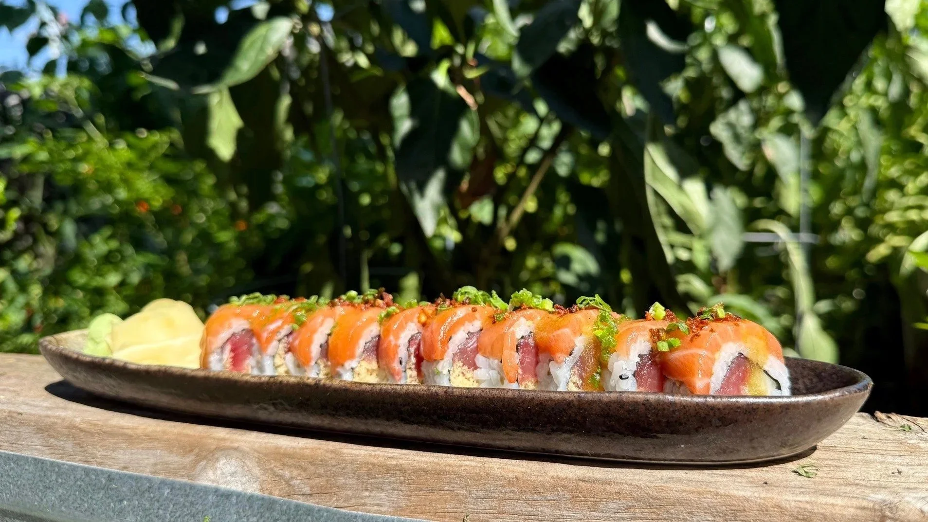 A sushi roll at Tokyo Cafe Fort Worth