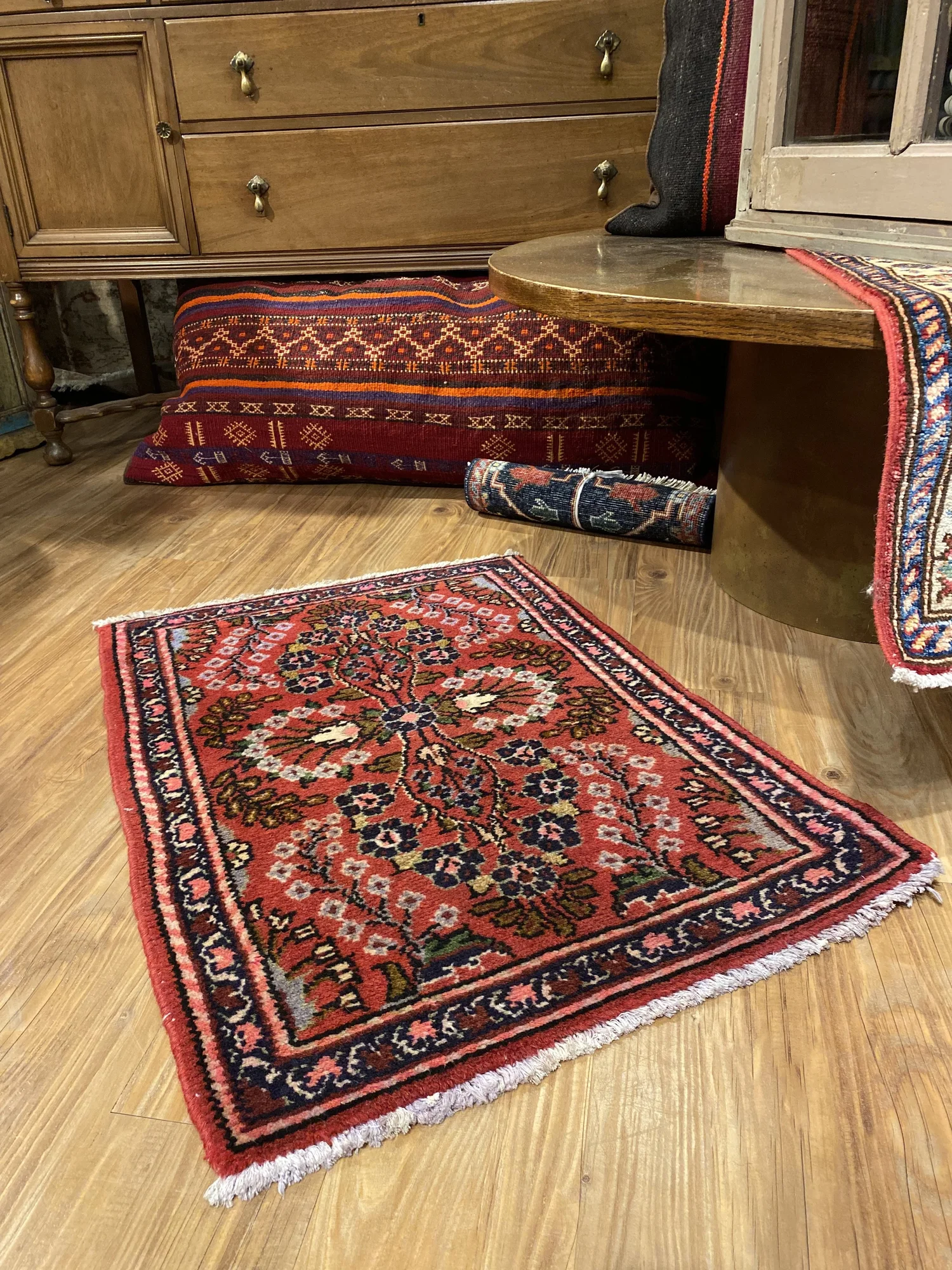 ✦vintage rug✦　150cm×87cm　インド・サルークラグ Vintage Persian Sarouk 2x3 — Fairhaven Rugs