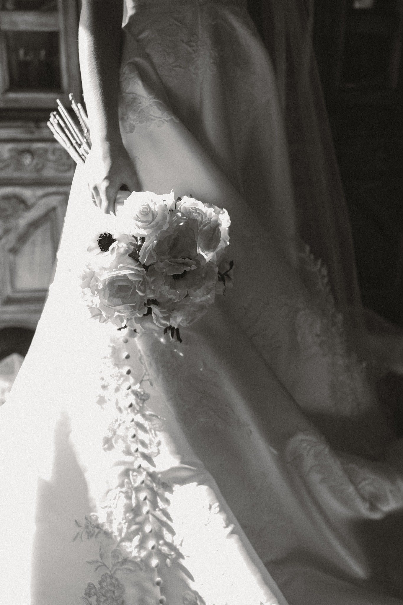 Bride with florals