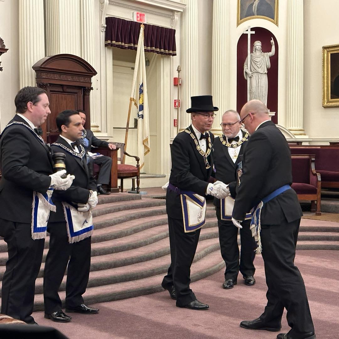  R.W. Tad Connelly, D.D.G.M. for the First Masonic District, greeting R.W. John MacLeod, D.D.G.M. for the Eighth Masonic District, and his representatives. 
