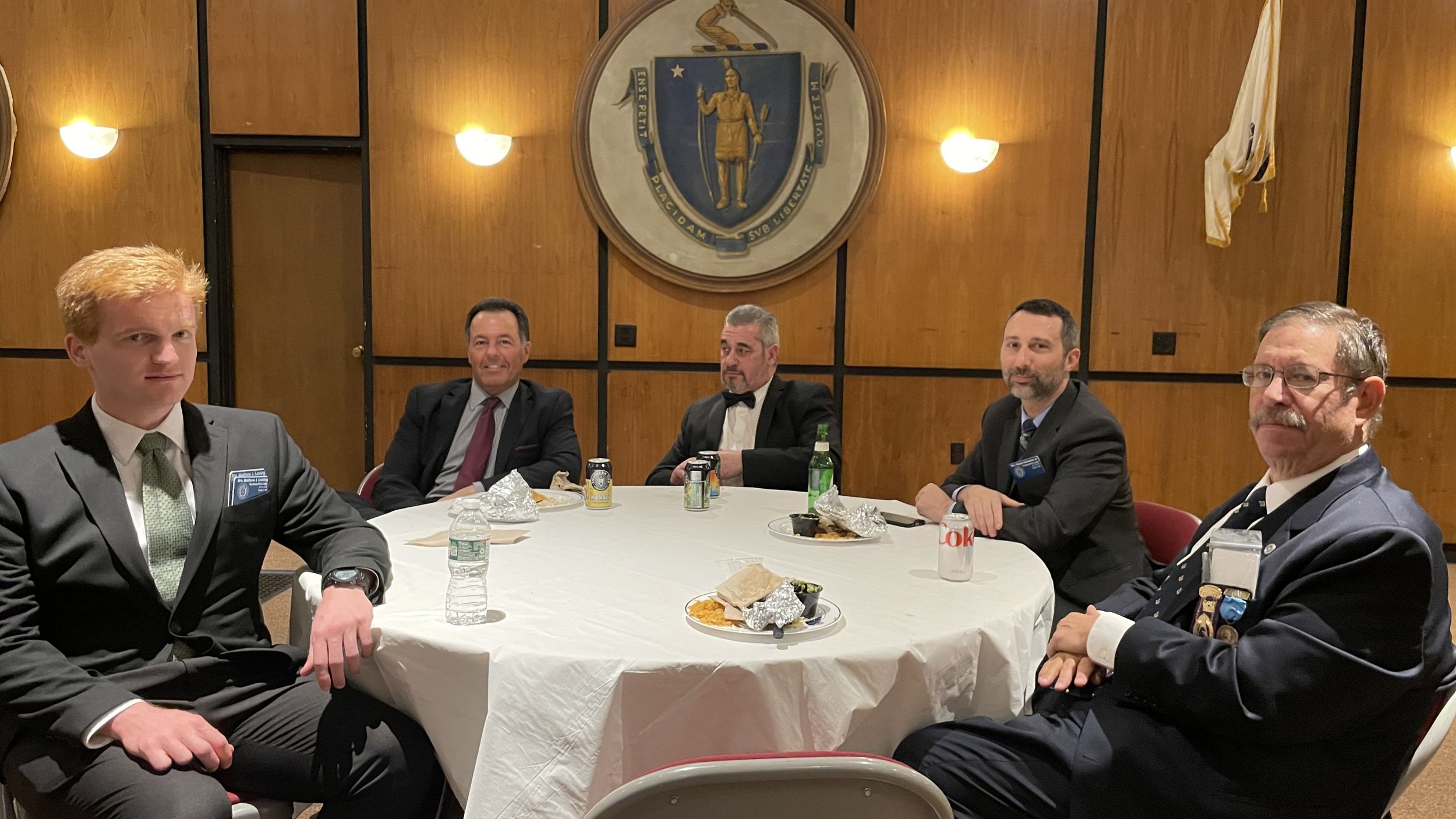  Brothers Leming, DeSanto, Stoller, Saraceno, and Miller enjoying Taco Tuesday dinner. 